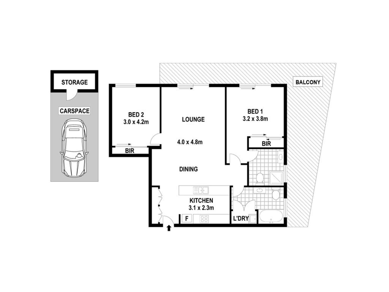 Floorplan of Homely unit listing, 206/6 Sunbeam Street, Campsie NSW 2194