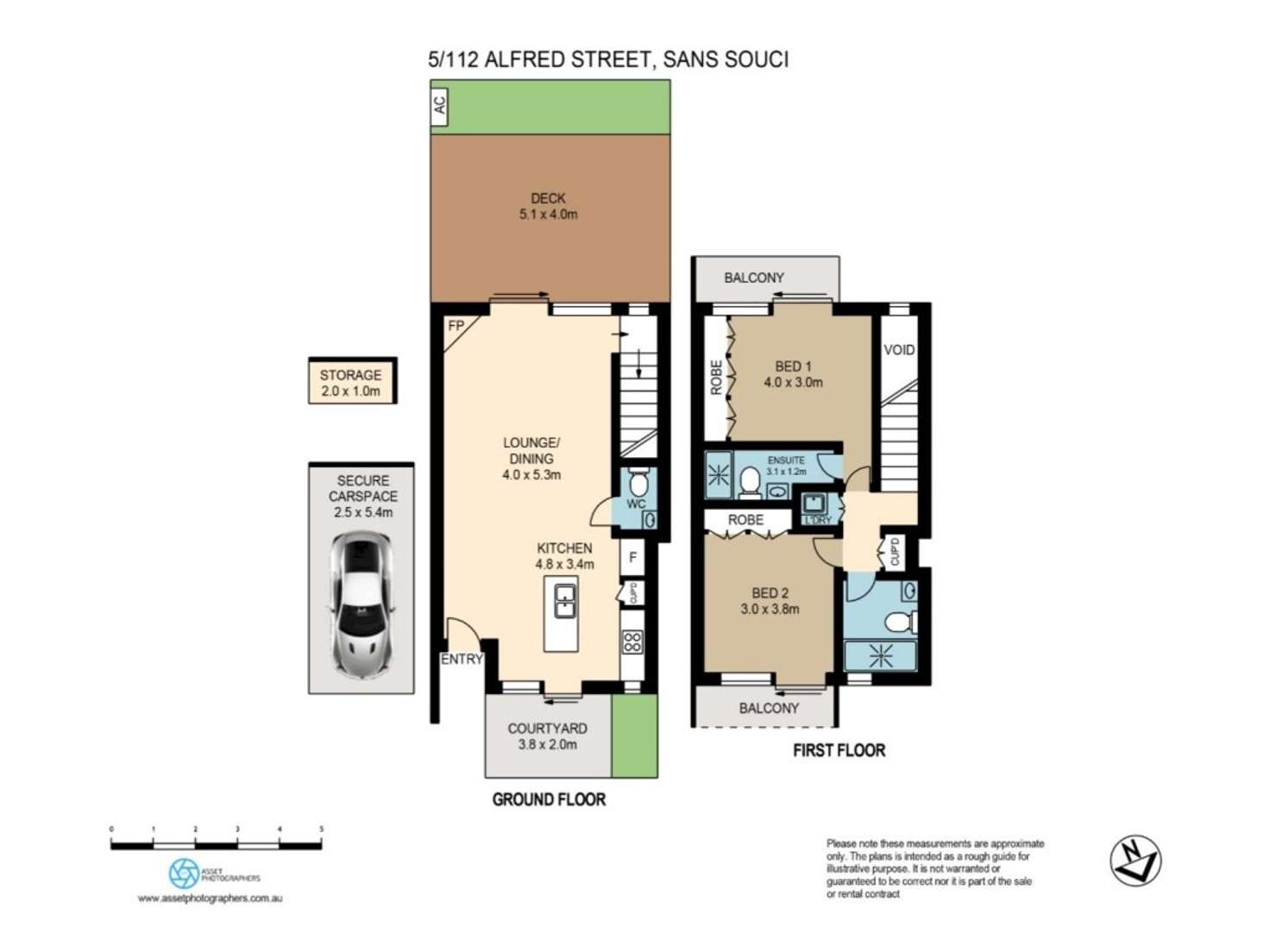 Floorplan of Homely villa listing, 5/112 Alfred St, Sans Souci NSW 2219