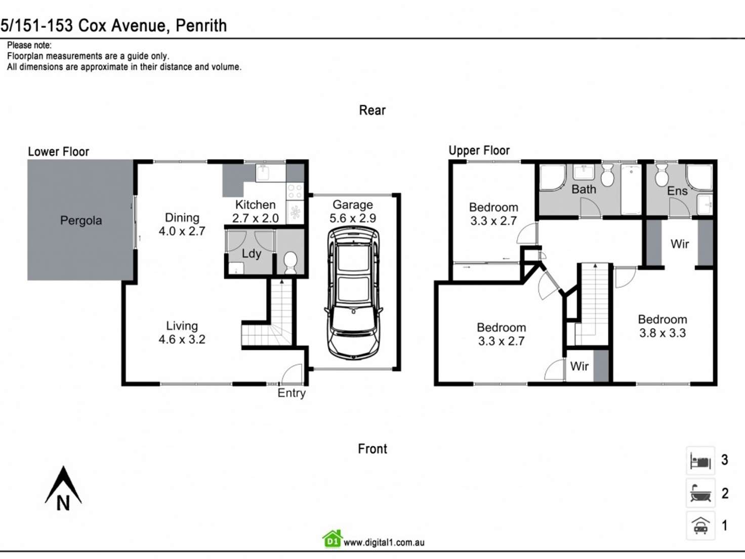 Floorplan of Homely townhouse listing, 5/151-153 Cox Avenue, Penrith NSW 2750