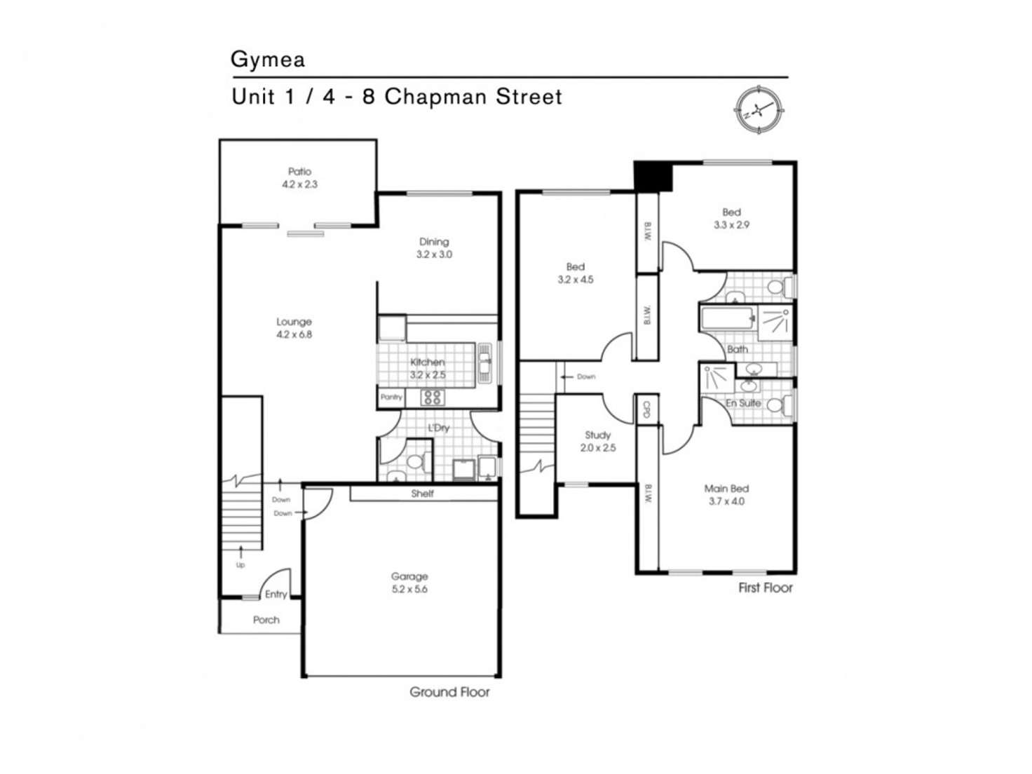 Floorplan of Homely townhouse listing, Unit 1/4 -8 Chapman Street, Gymea NSW 2227