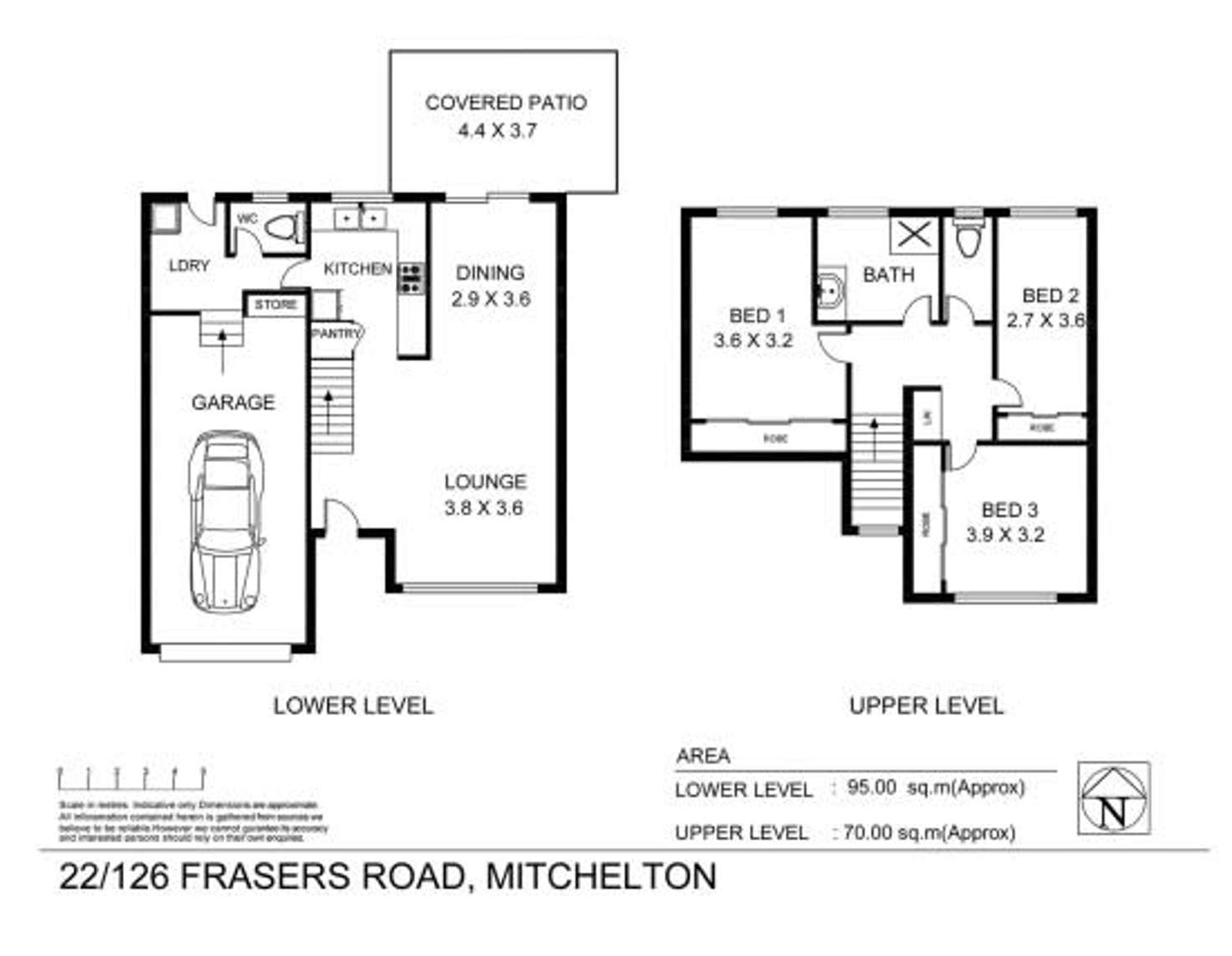 Floorplan of Homely townhouse listing, 22/126 Frasers Road, Mitchelton QLD 4053