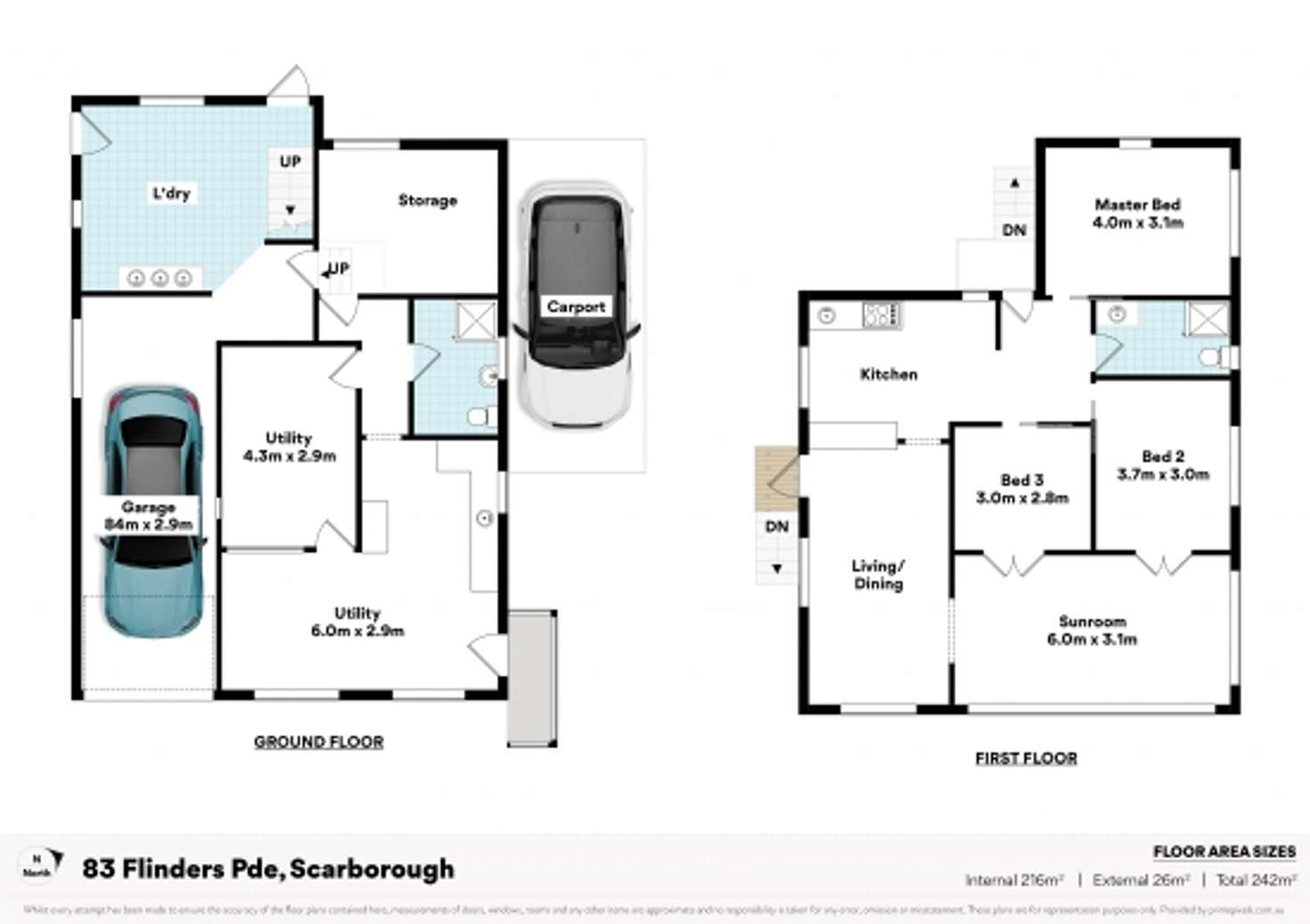 Floorplan of Homely house listing, 83 Flinders Parade, Scarborough QLD 4020