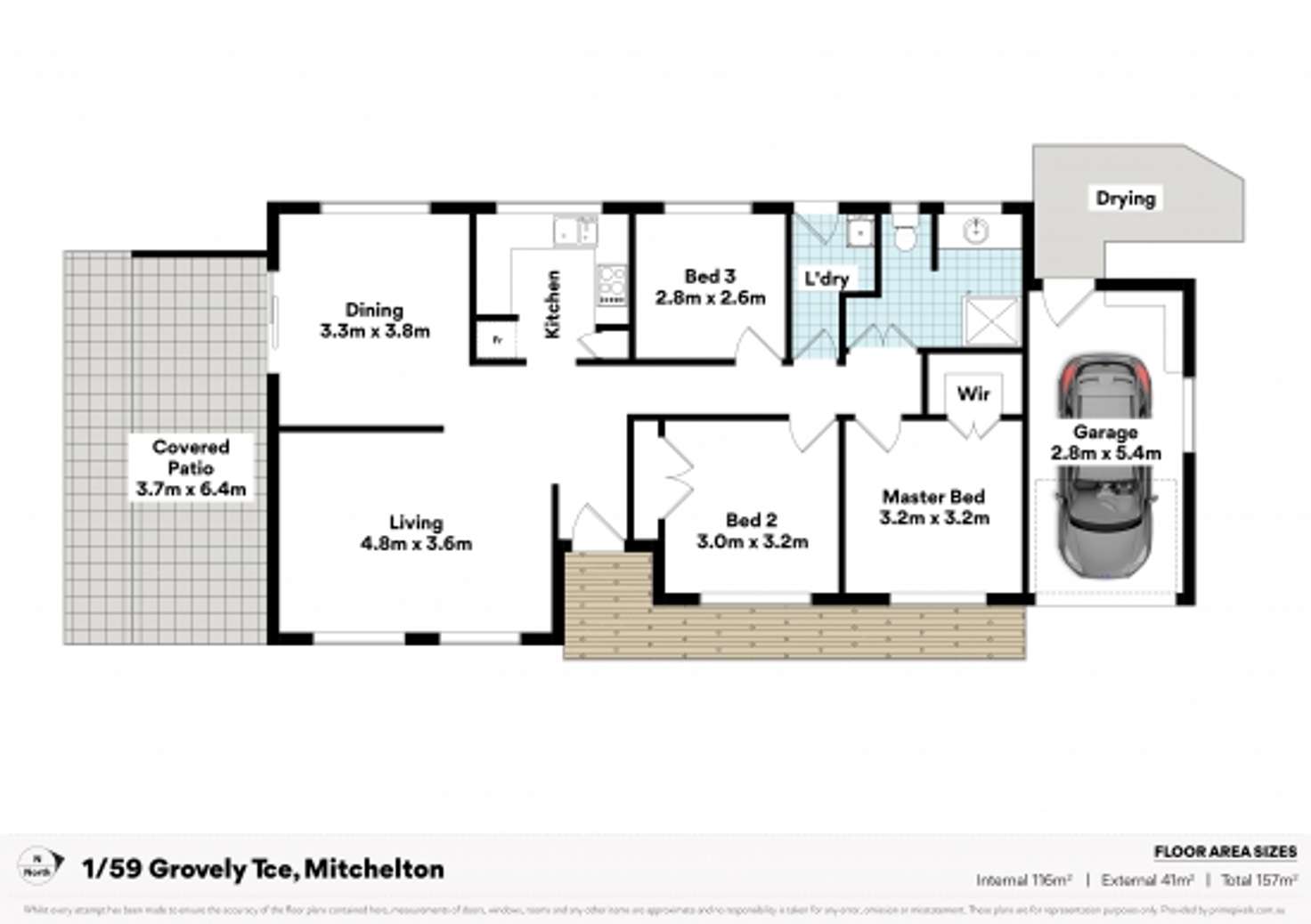 Floorplan of Homely house listing, 1/59 Grovely Terrace, Mitchelton QLD 4053