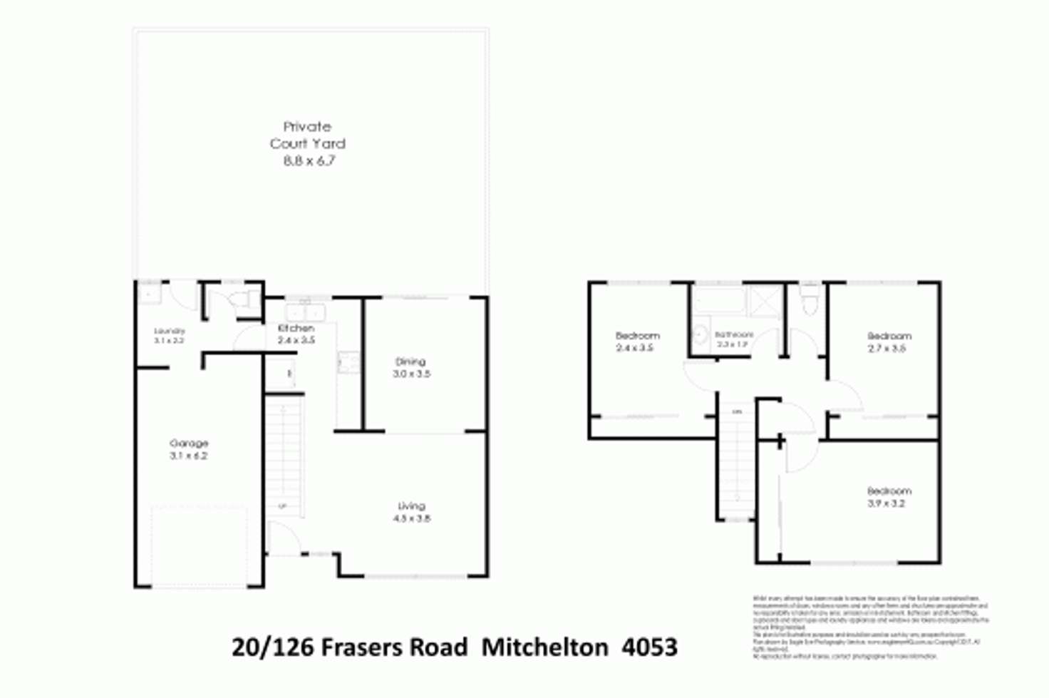 Floorplan of Homely townhouse listing, 20/126 Frasers Road, Mitchelton QLD 4053