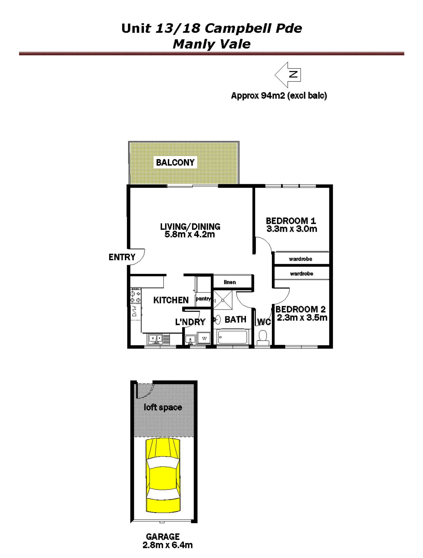 Floorplan of Homely apartment listing, 13/18 Campbell Parade, Manly Vale NSW 2093