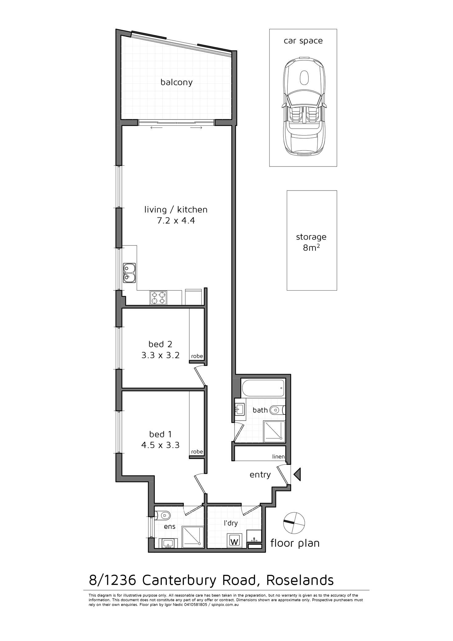 Floorplan of Homely apartment listing, 36/1236 Canterbury Road, Roselands NSW 2196