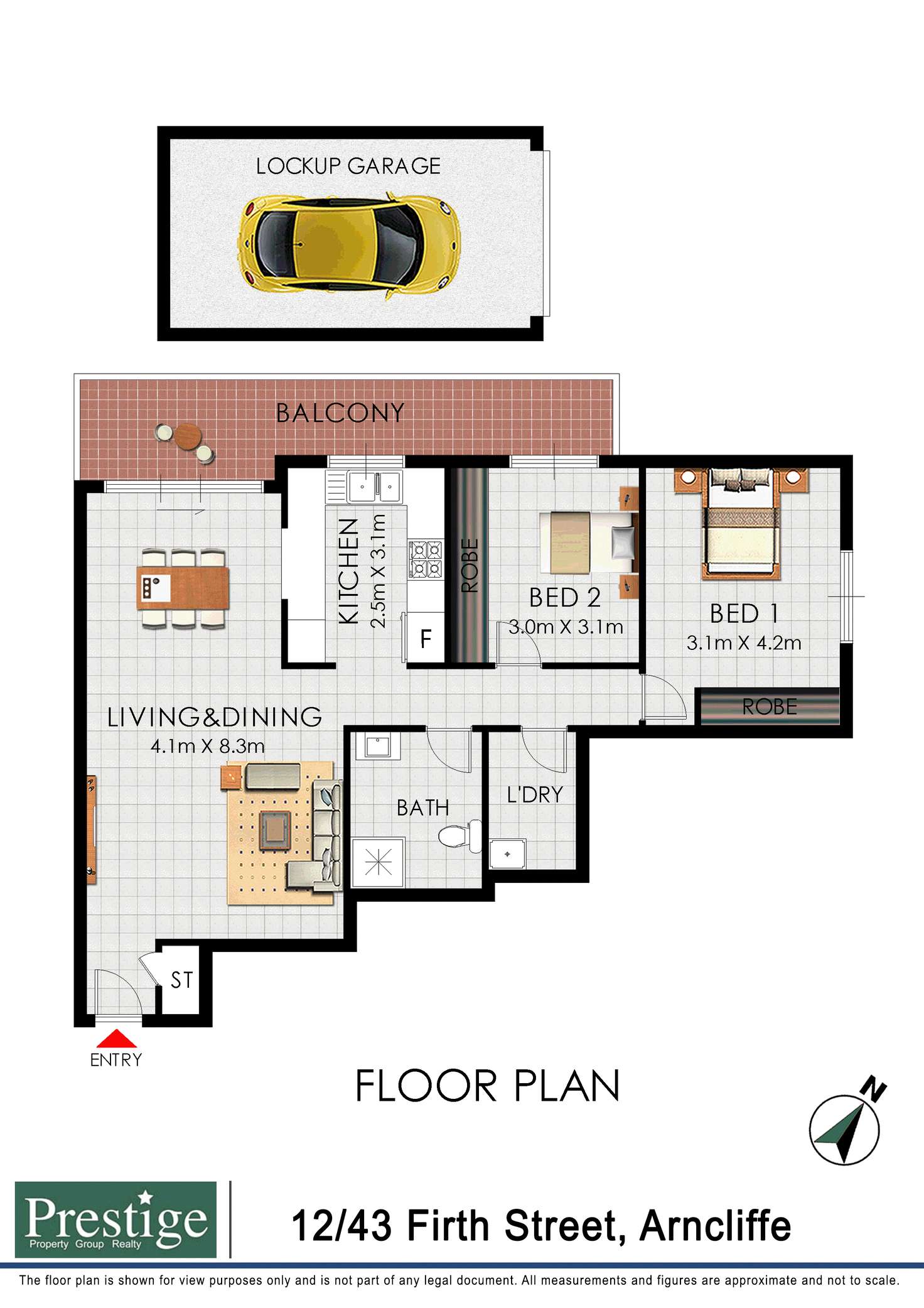 Floorplan of Homely apartment listing, 12/43 Firth Street, Arncliffe NSW 2205