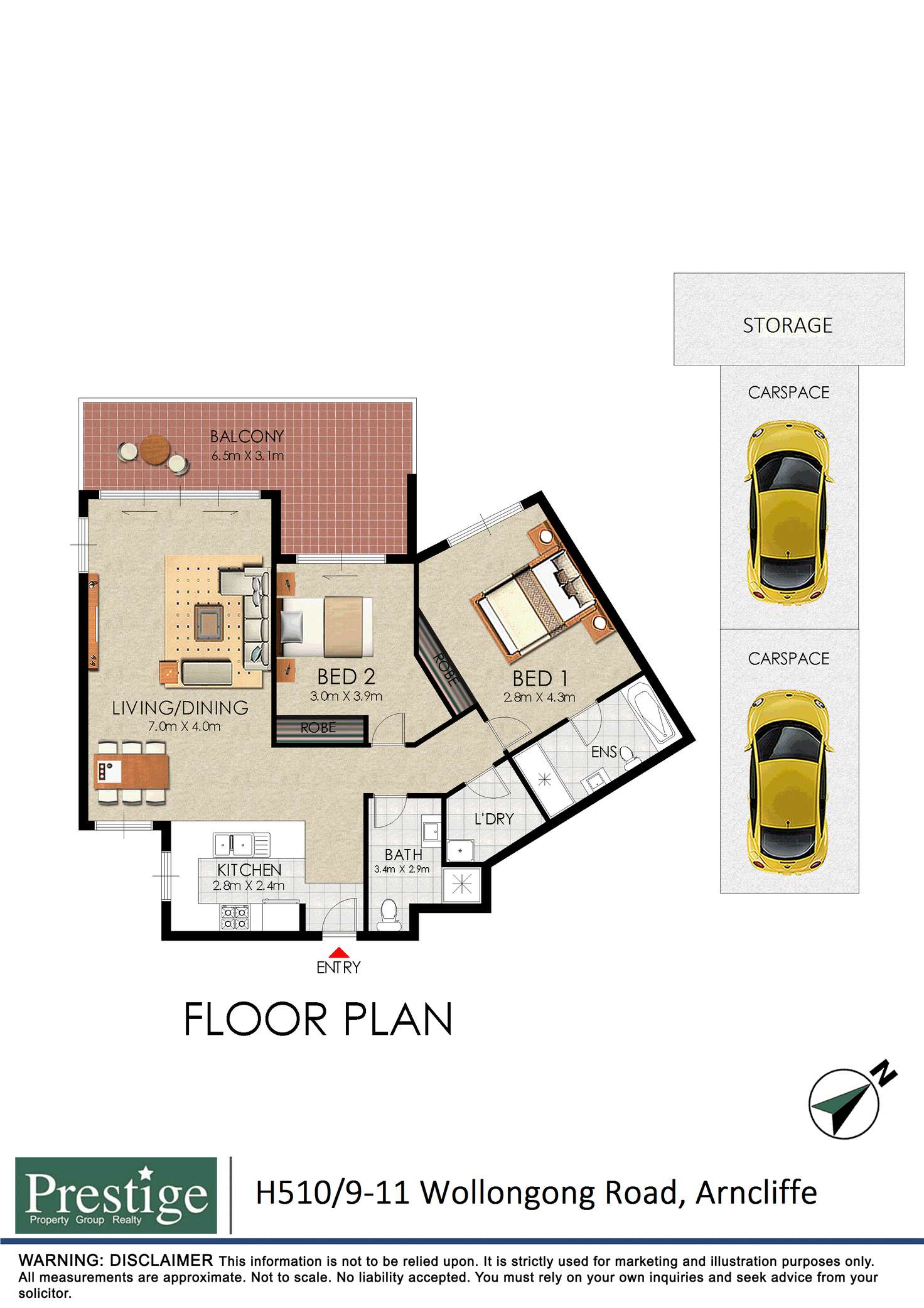 Floorplan of Homely apartment listing, H510/9 - 11 Wollongong Road, Arncliffe NSW 2205