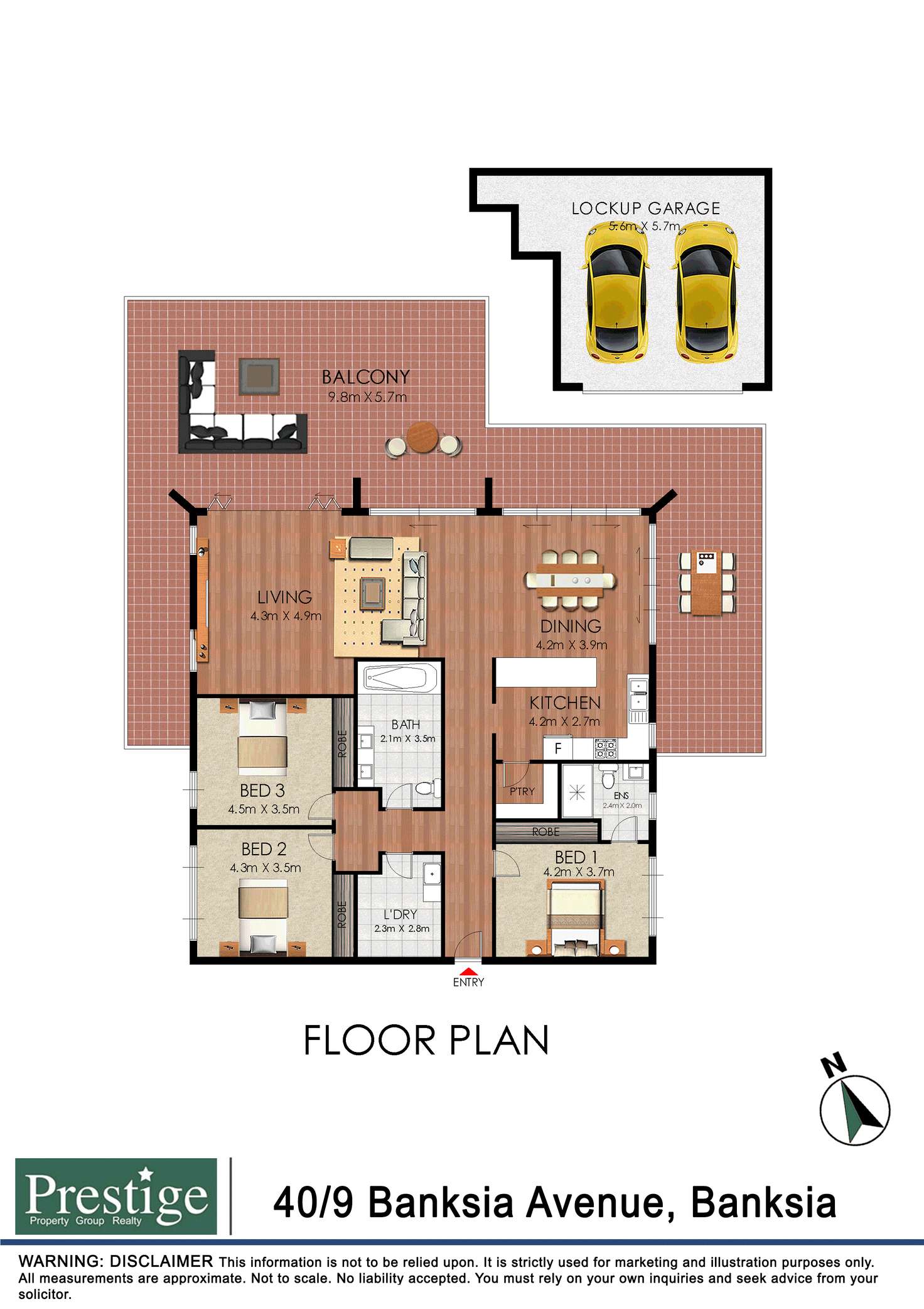 Floorplan of Homely apartment listing, 40/9 Banksia Avenue, Banksia NSW 2216