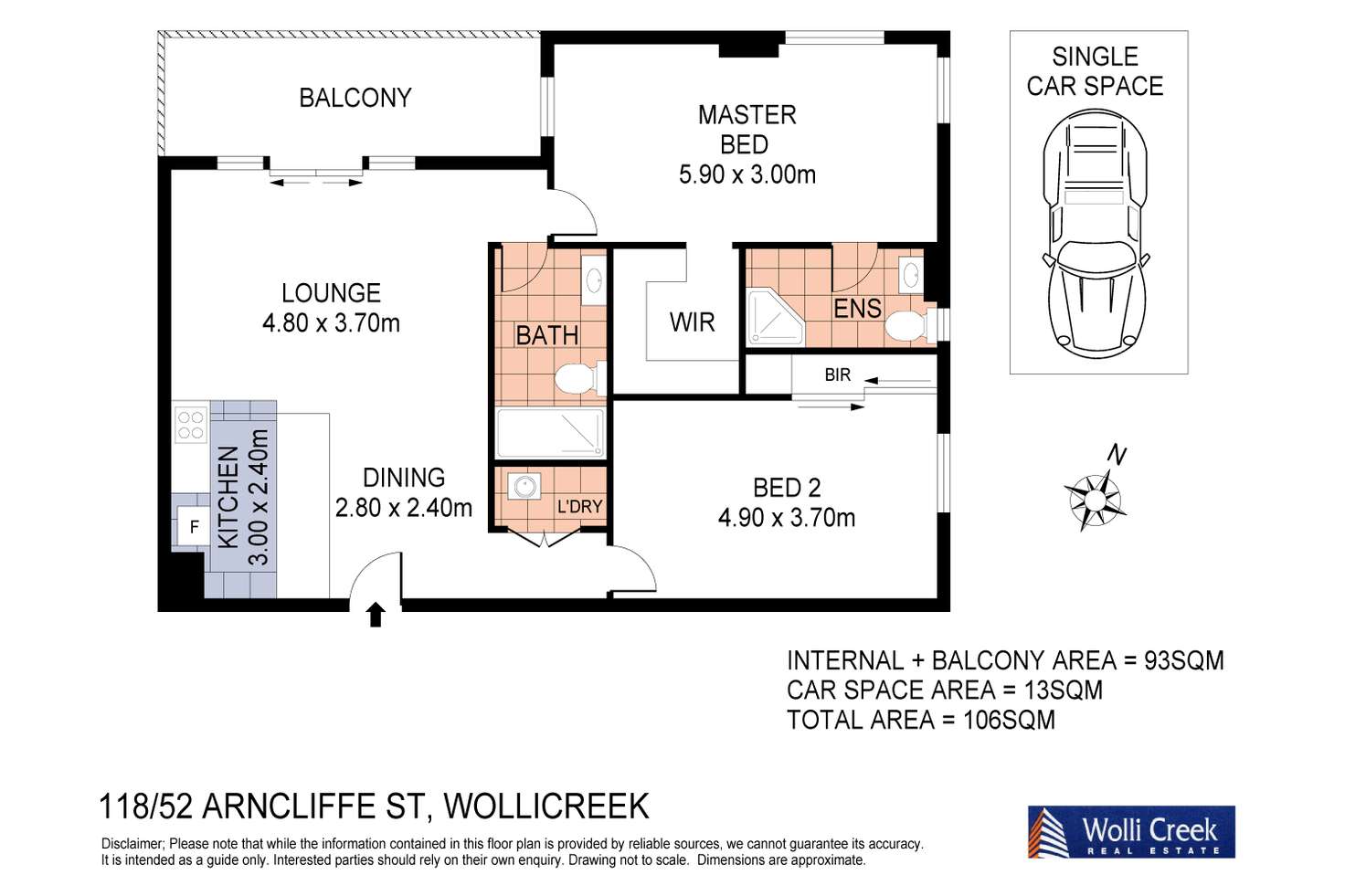 Floorplan of Homely apartment listing, 118/52-62 Arncliffe Street, Wolli Creek NSW 2205