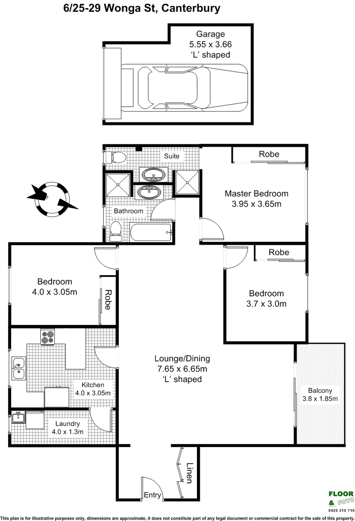 Floorplan of Homely apartment listing, 6/25-29 Wonga Street, Canterbury NSW 2193