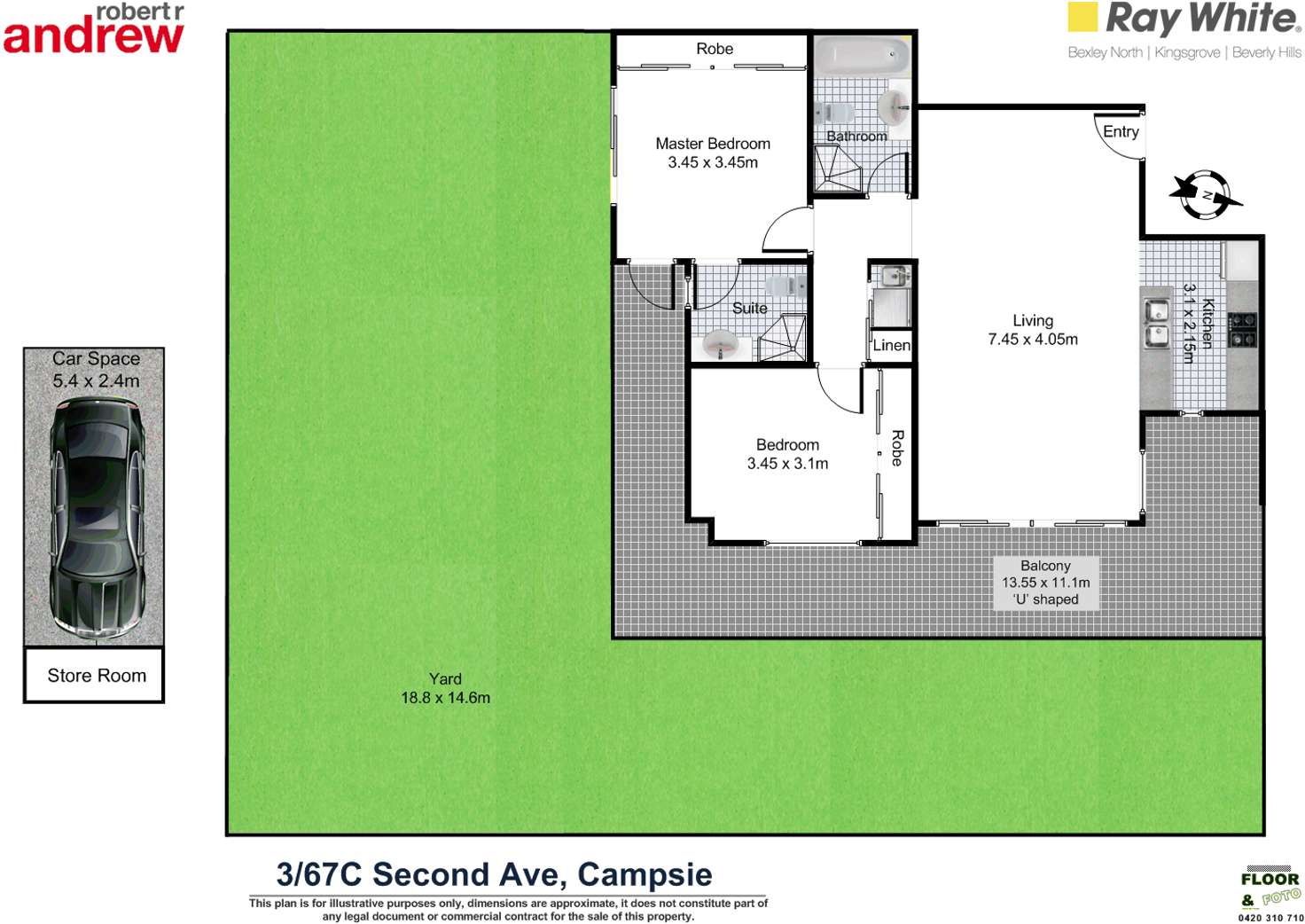 Floorplan of Homely apartment listing, 3/67C Second Avenue, Campsie NSW 2194