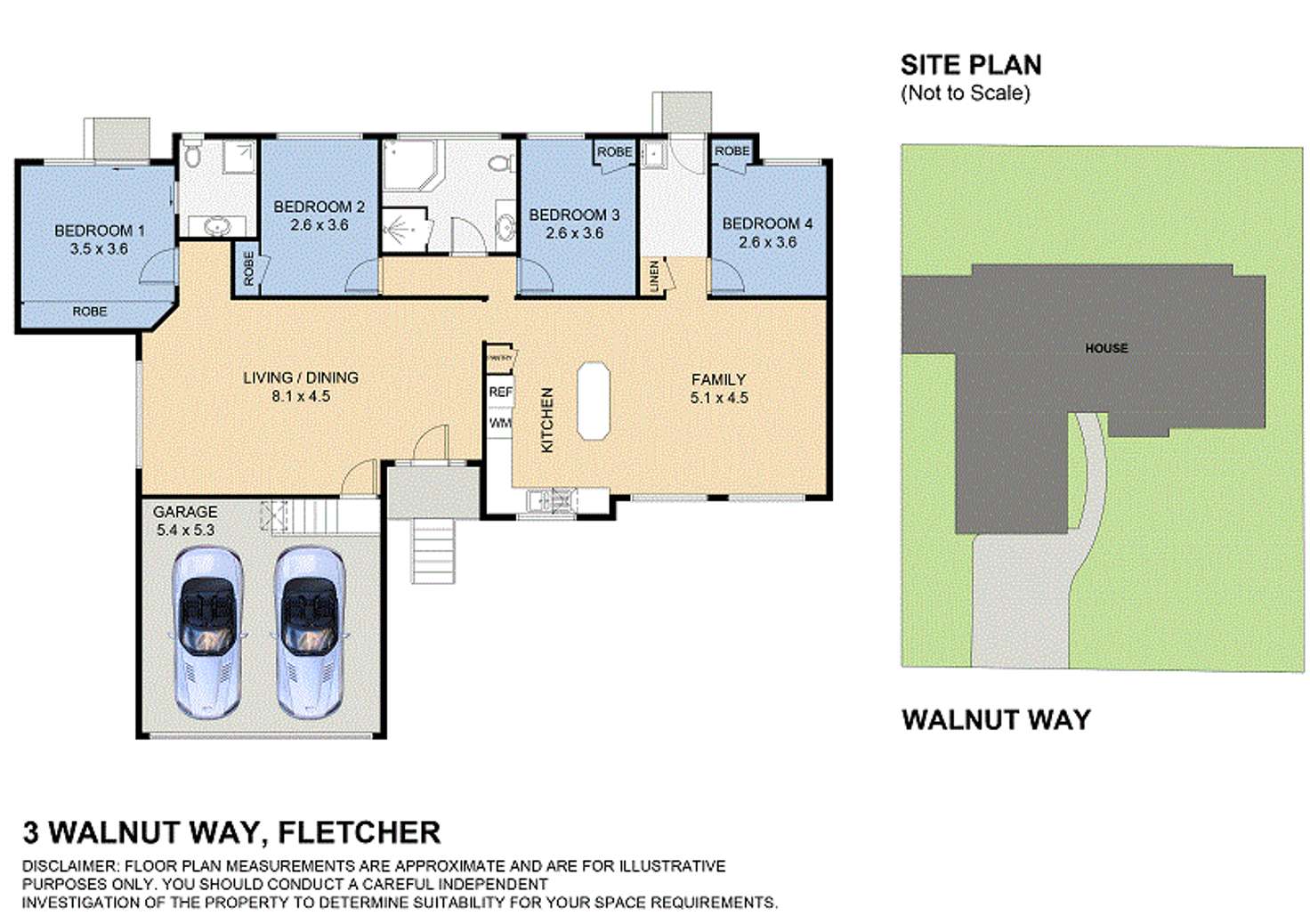 Floorplan of Homely house listing, 3 Walnut Way, Fletcher NSW 2287