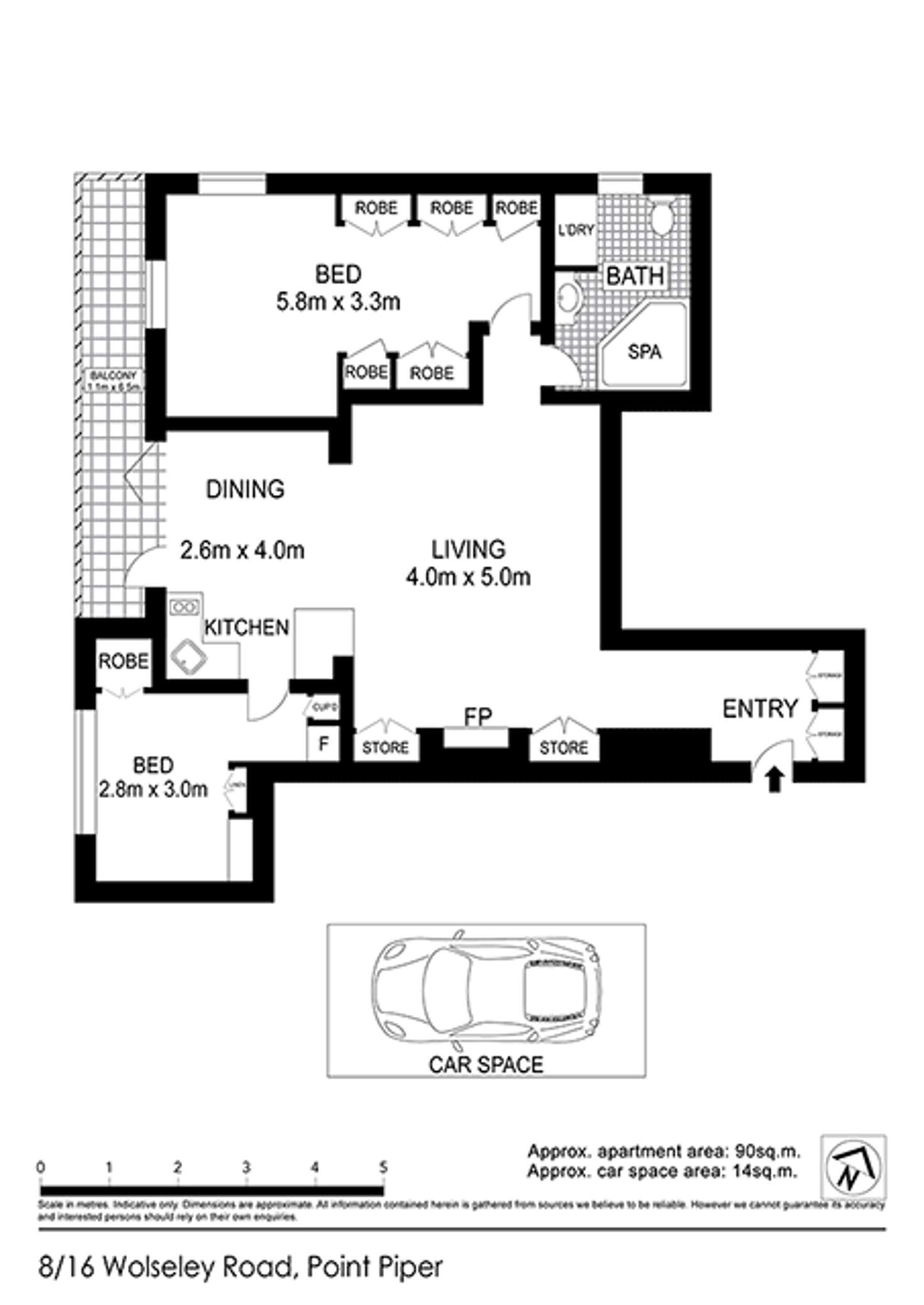 Floorplan of Homely apartment listing, 8/16 Wolseley Road, Point Piper NSW 2027