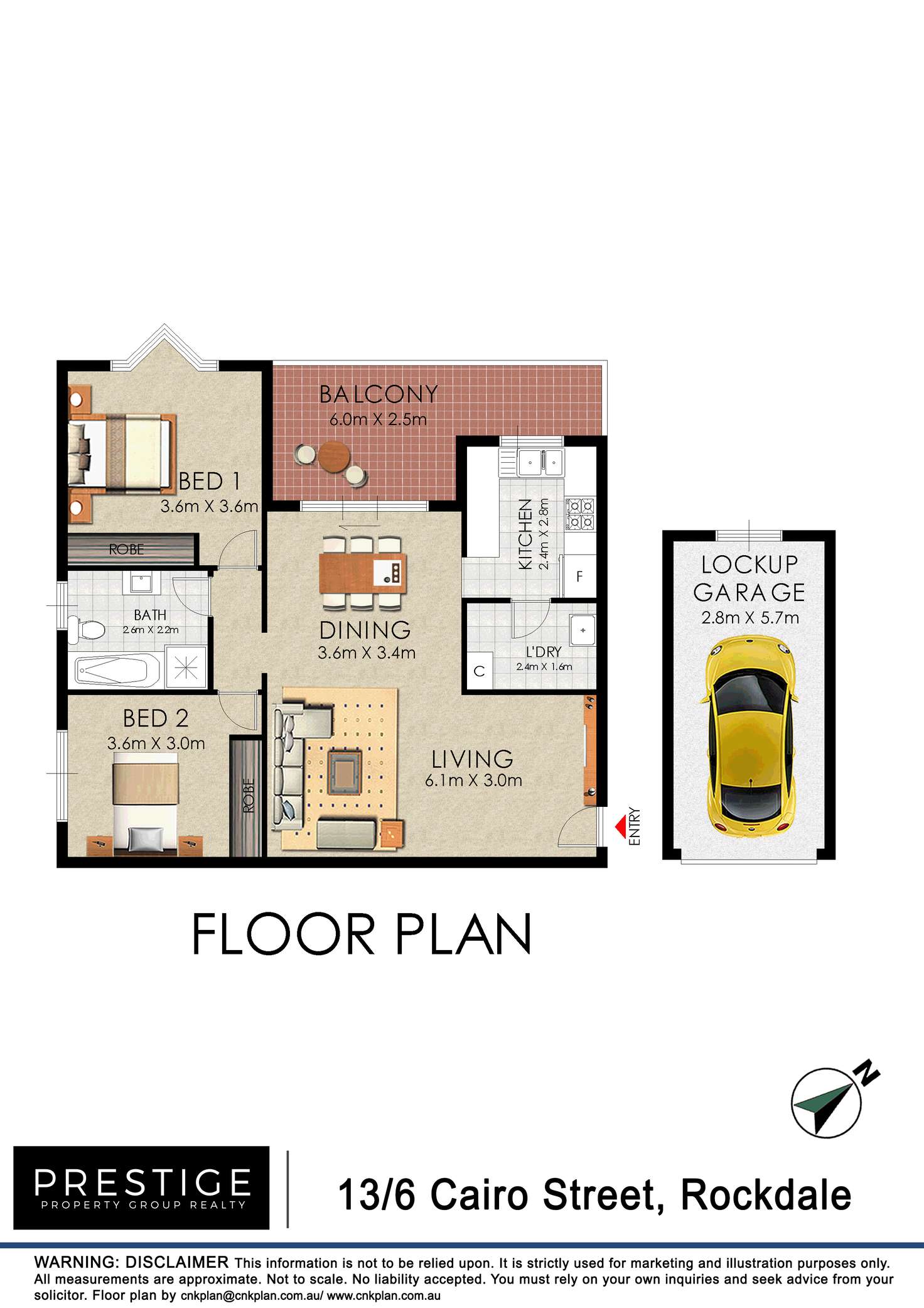 Floorplan of Homely unit listing, 13/6-10 Cairo Street, Rockdale NSW 2216