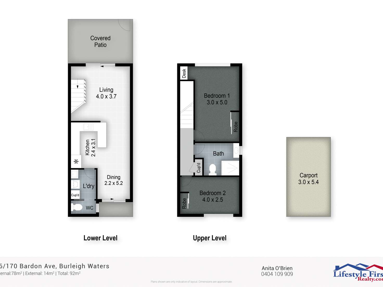 Floorplan of Homely townhouse listing, 96/170 Bardon Avenue, Burleigh Waters QLD 4220