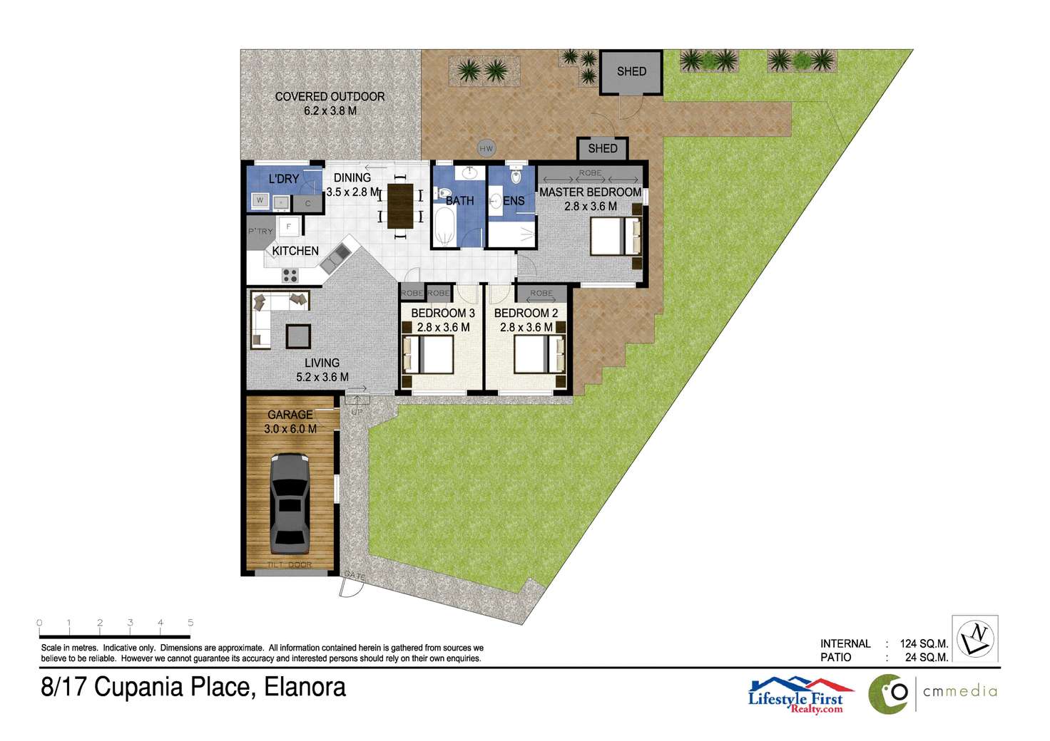 Floorplan of Homely unit listing, 8/17 Cupania Place, Elanora QLD 4221