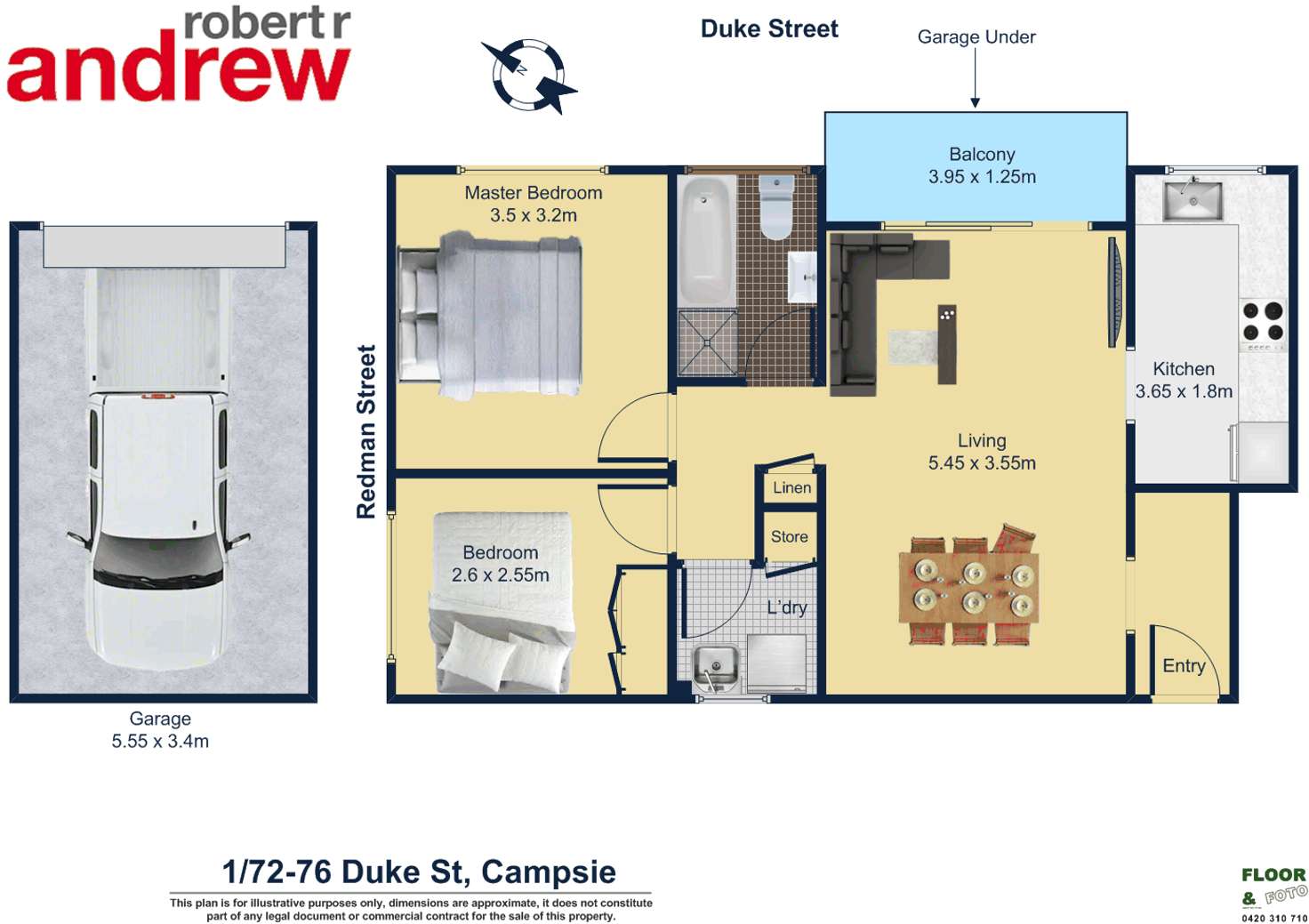 Floorplan of Homely unit listing, 1/72-76 Duke Street, Campsie NSW 2194