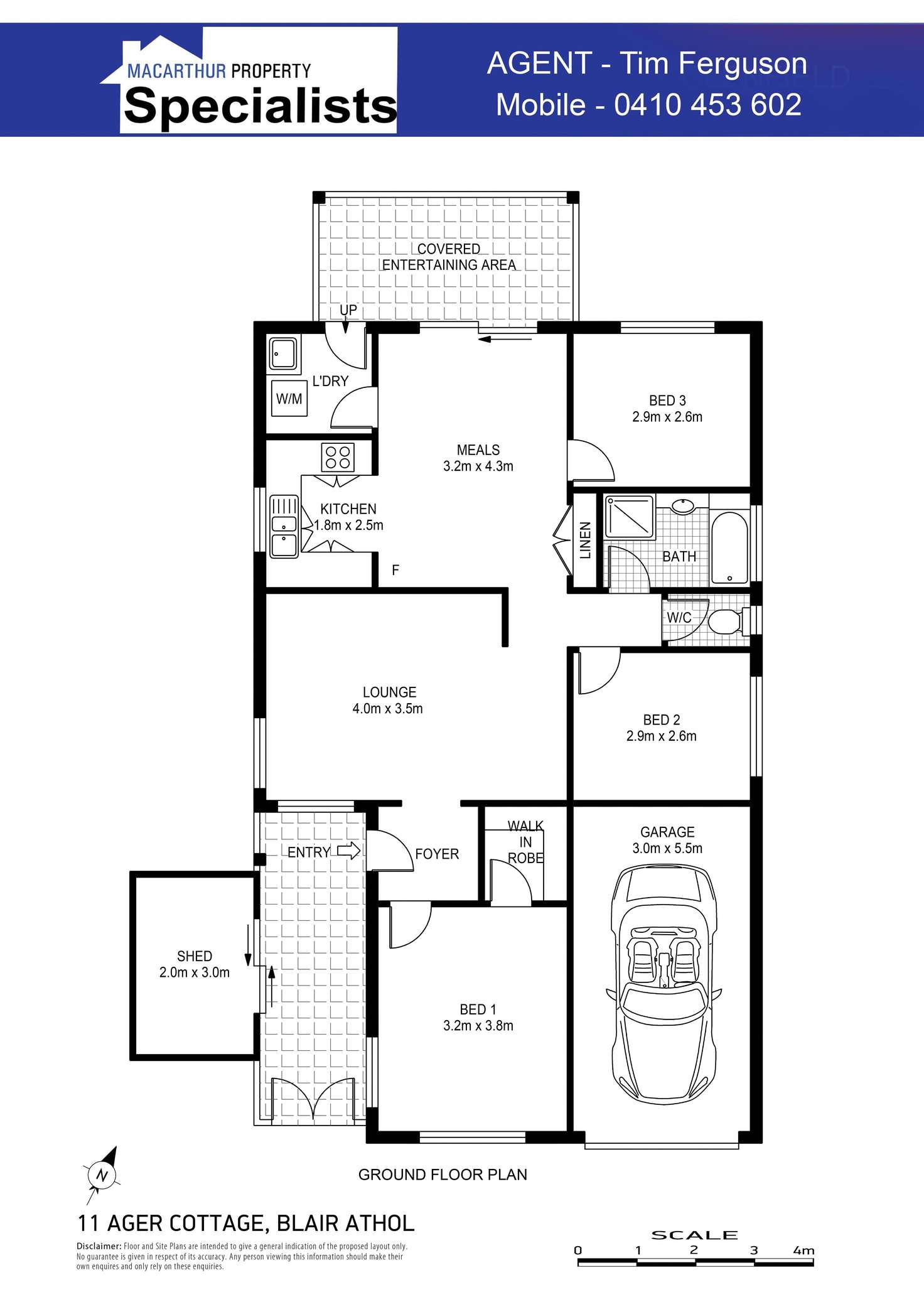 Floorplan of Homely house listing, 11 Ager Cottage Crescent, Blair Athol NSW 2560