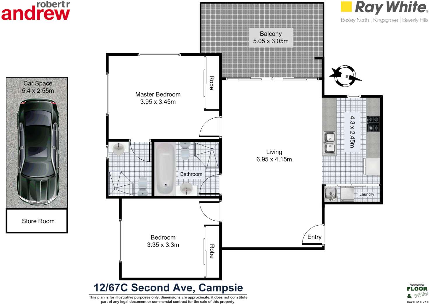 Floorplan of Homely apartment listing, 12/67C Second Avenue, Campsie NSW 2194