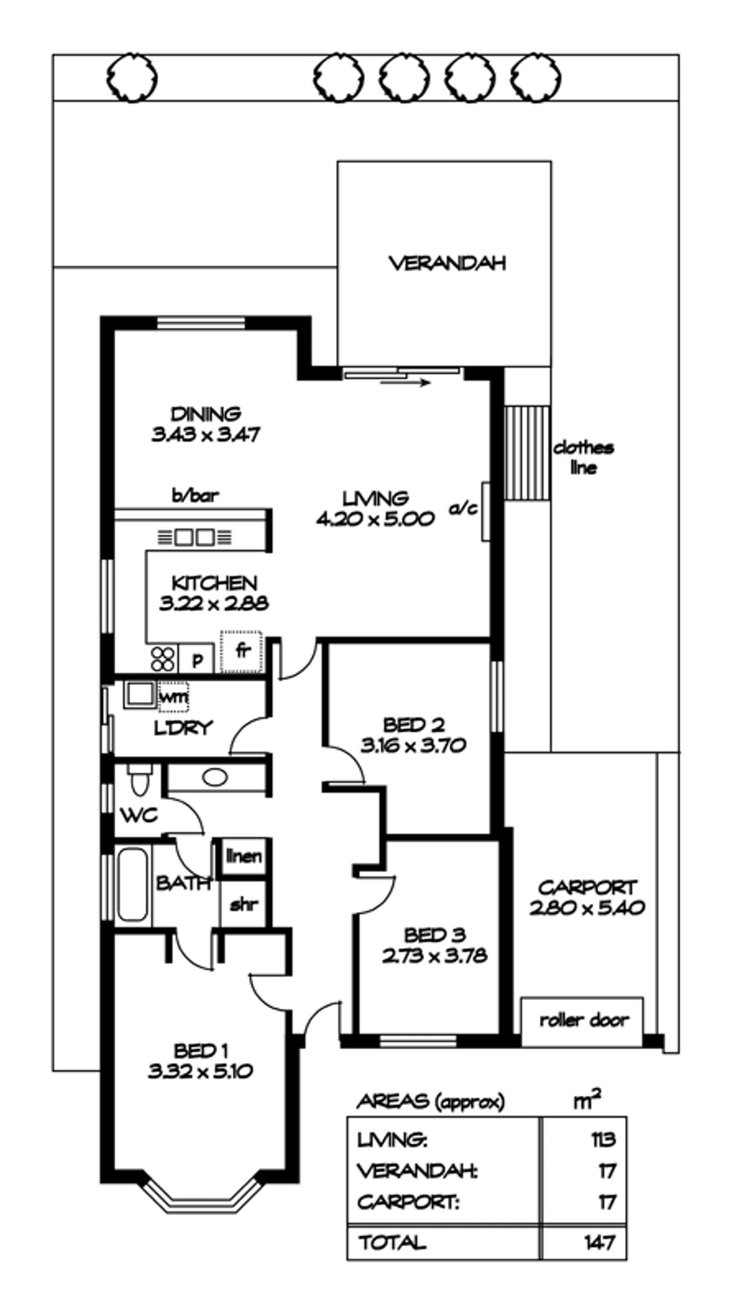 Floorplan of Homely unit listing, 2/46 Canterbury Drive, Salisbury Heights SA 5109