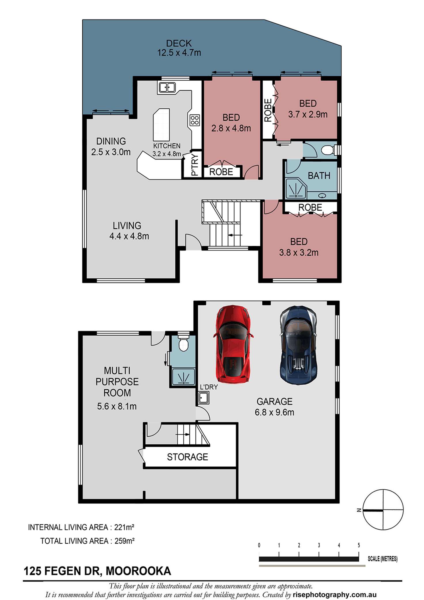Floorplan of Homely house listing, 125 Fegen Drive, Moorooka QLD 4105
