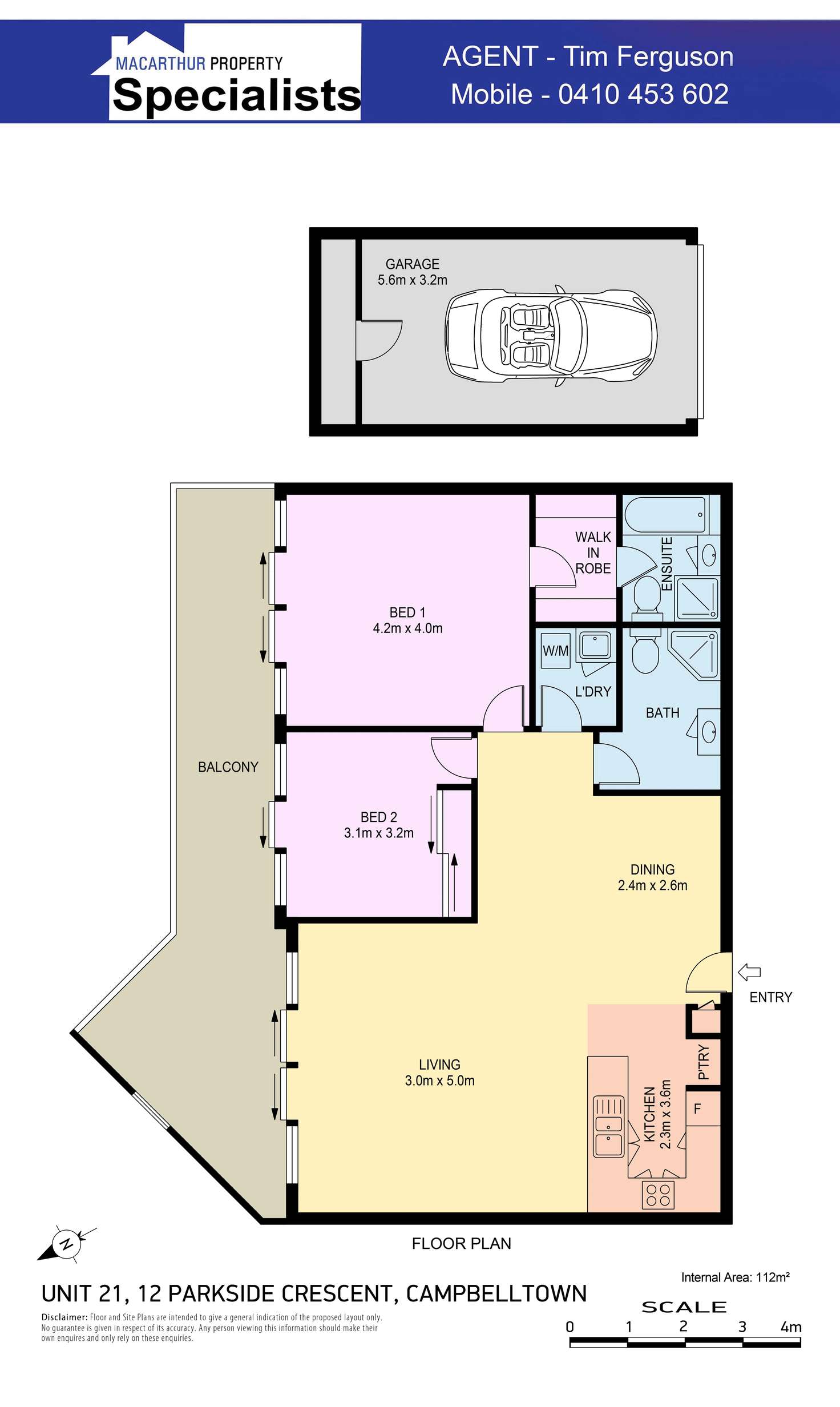 Floorplan of Homely unit listing, 21/12 Parkside Crescent, Campbelltown NSW 2560