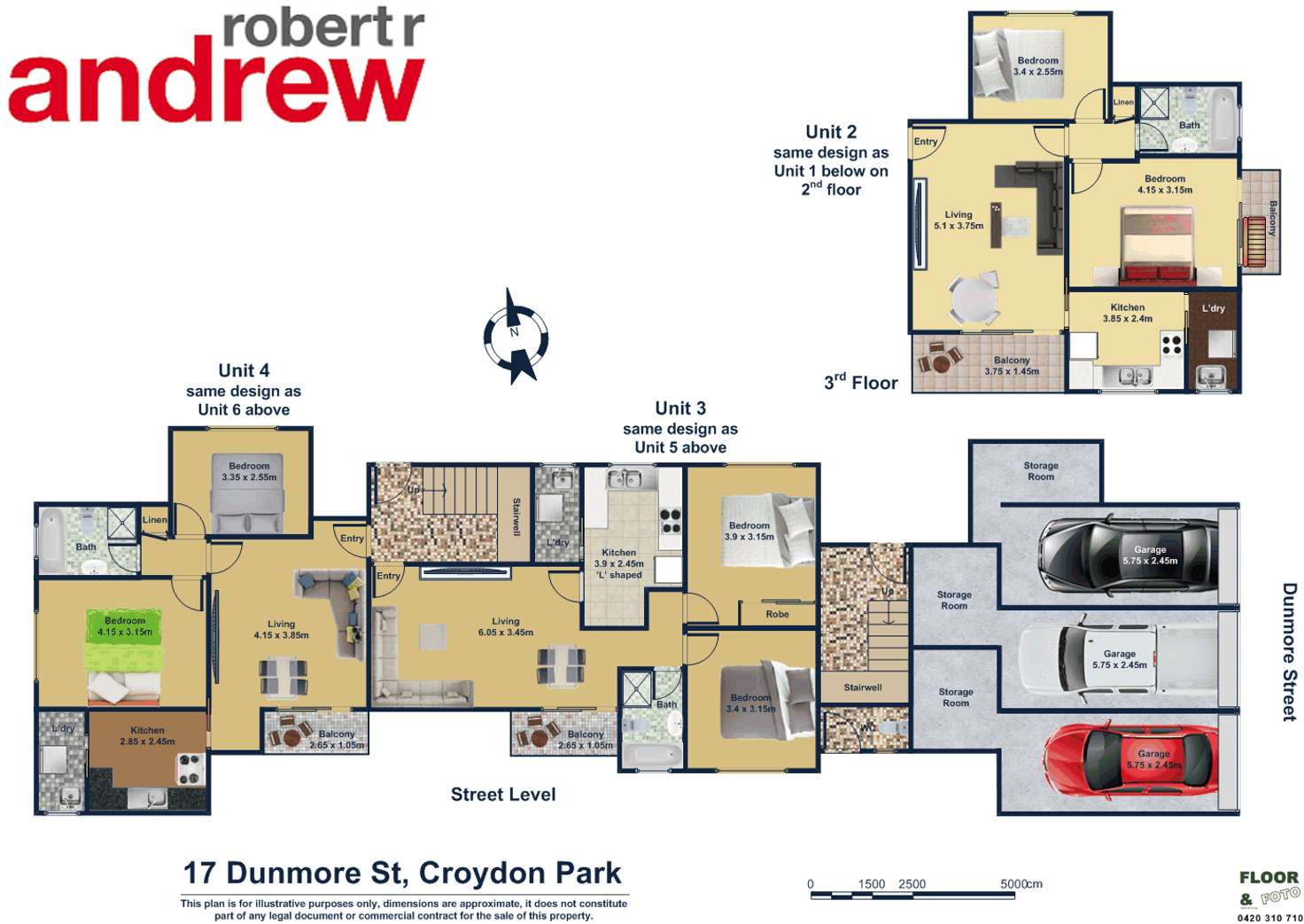 Floorplan of Homely blockOfUnits listing, 1-6/17 Dunmore Street, Croydon Park NSW 2133