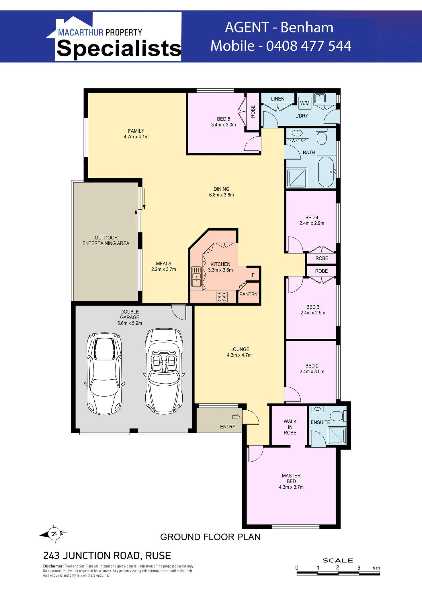 Floorplan of Homely house listing, 243 Junction Road, Ruse NSW 2560