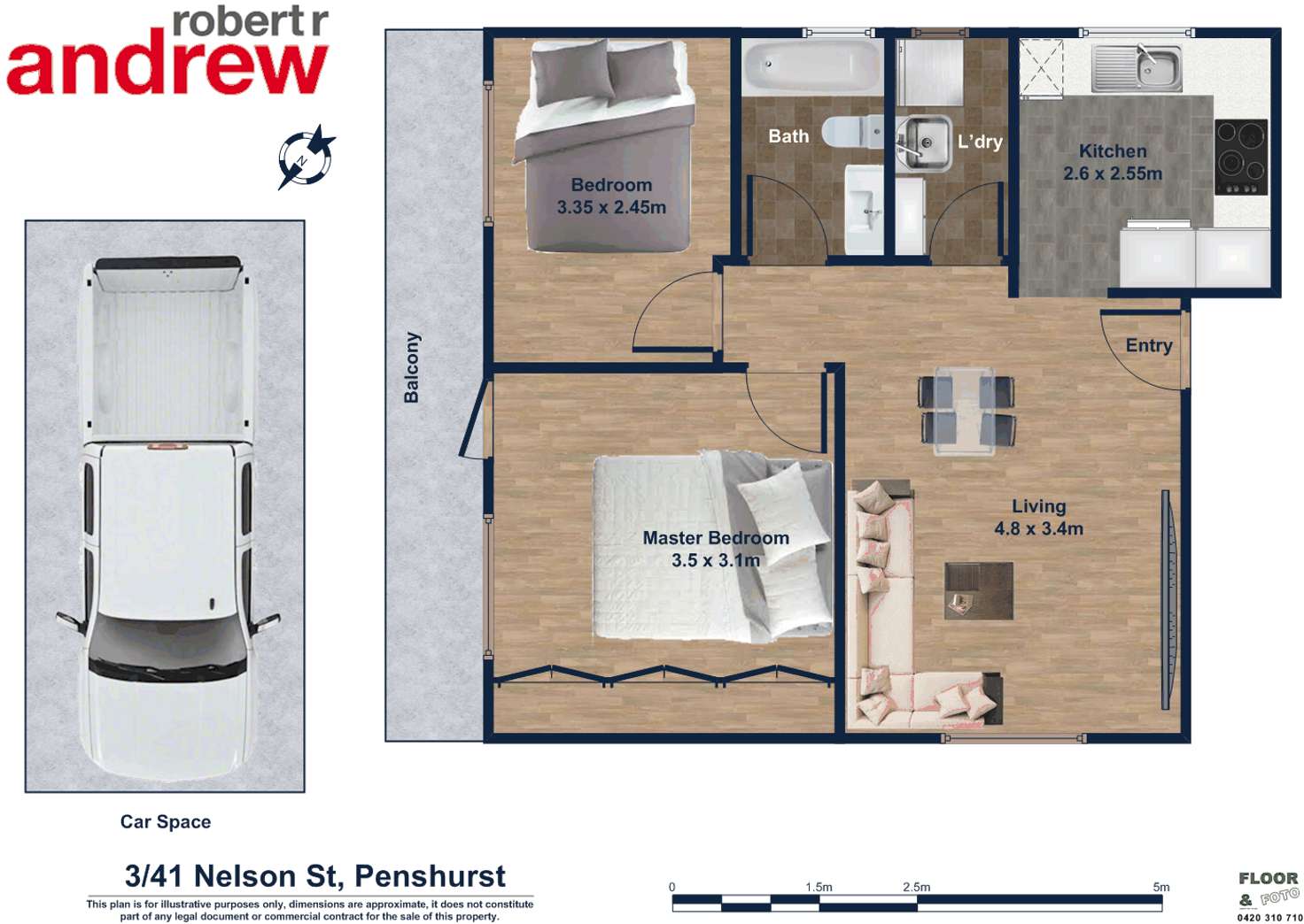 Floorplan of Homely apartment listing, 3/41 Nelson Street, Penshurst NSW 2222