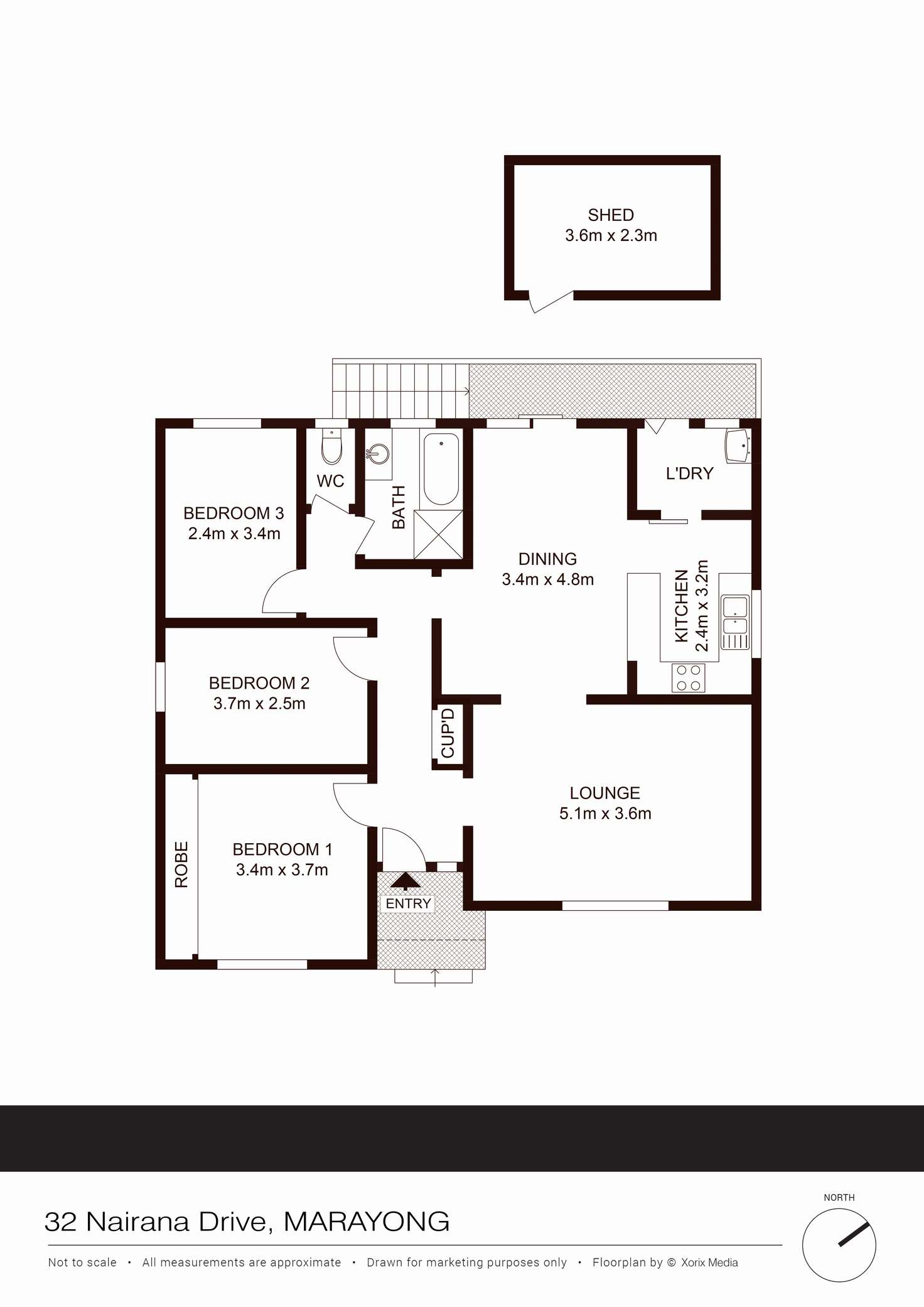 Floorplan of Homely house listing, 32 Nairana Drive, Marayong NSW 2148