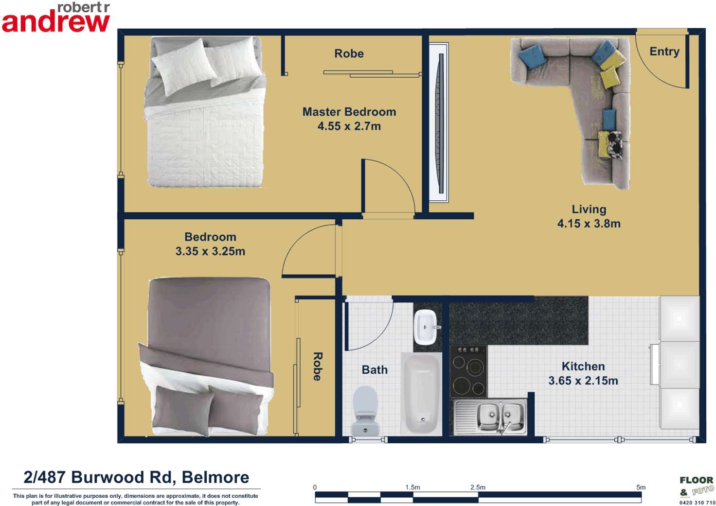 Floorplan of Homely unit listing, 2/487 Burwood Road, Belmore NSW 2192