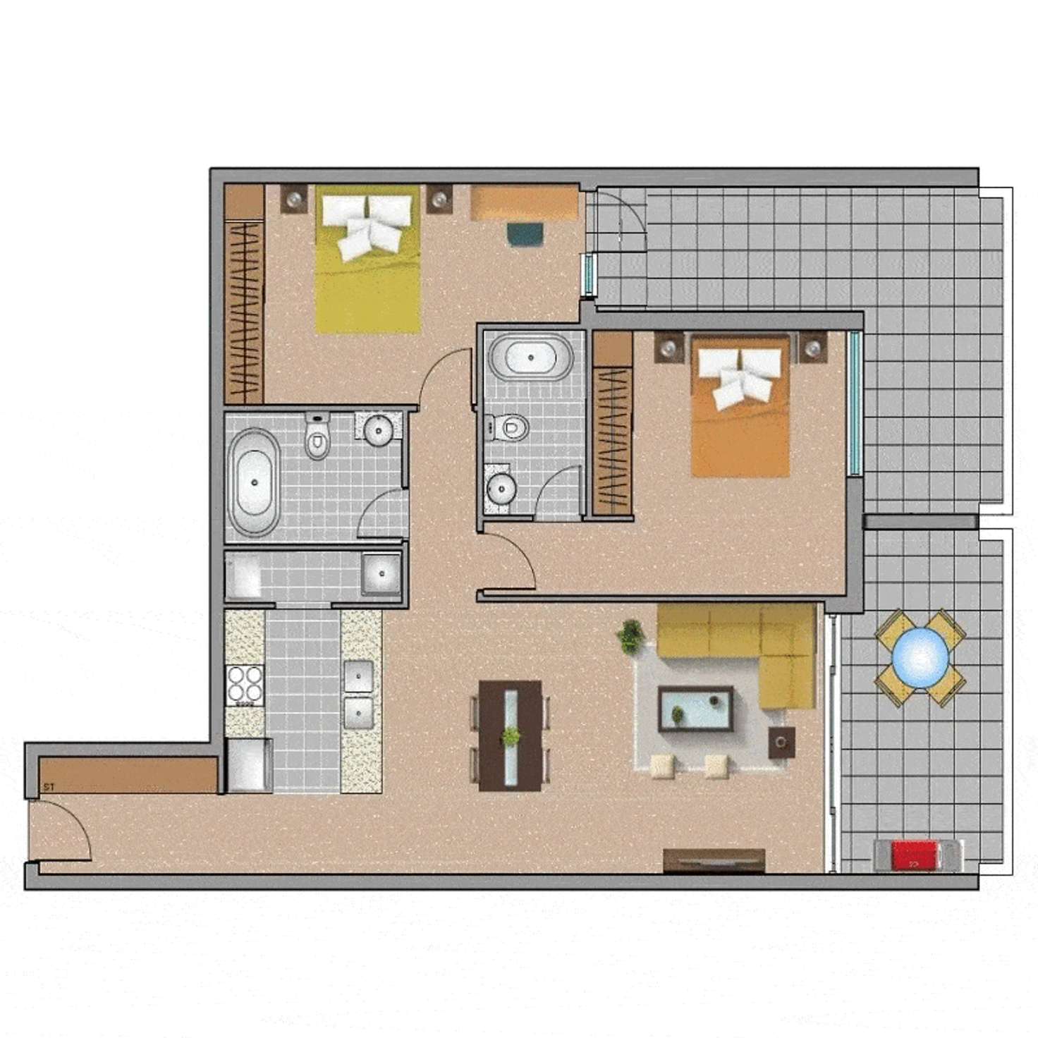 Floorplan of Homely unit listing, 22/3-17 Queen  Street, Campbelltown NSW 2560