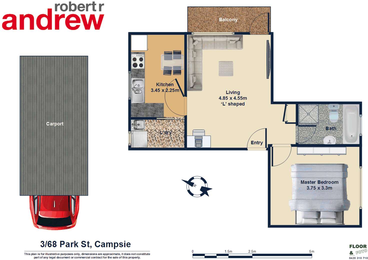 Floorplan of Homely apartment listing, 3/68 Park Street, Campsie NSW 2194