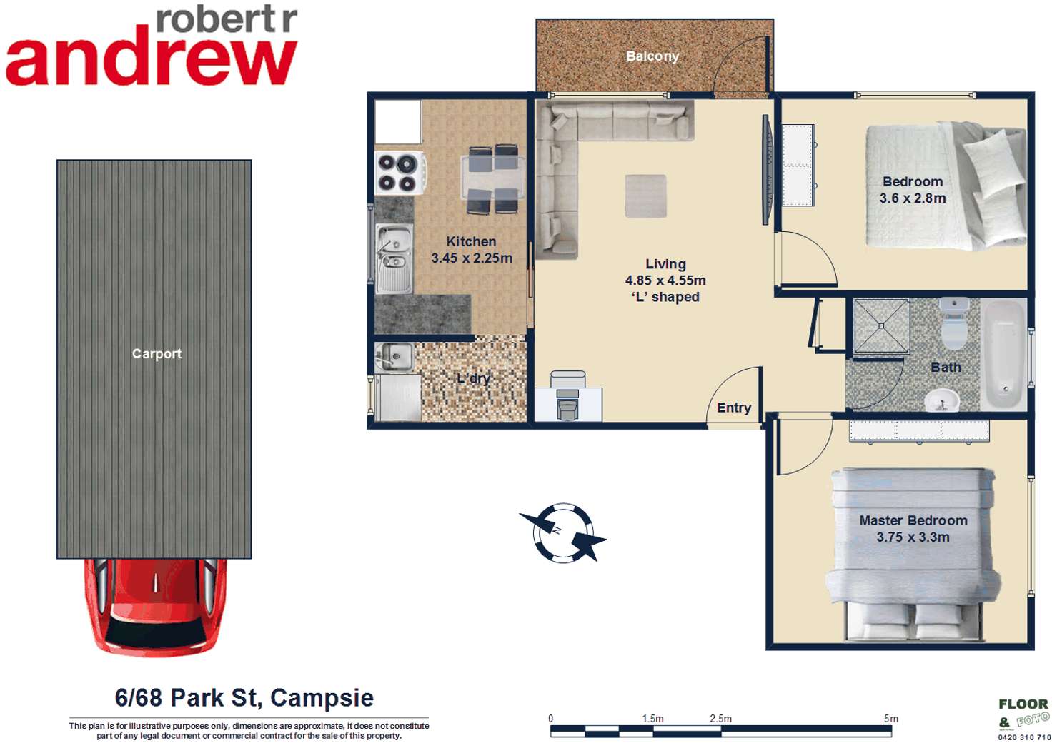 Floorplan of Homely apartment listing, 6/68 Park Street, Campsie NSW 2194