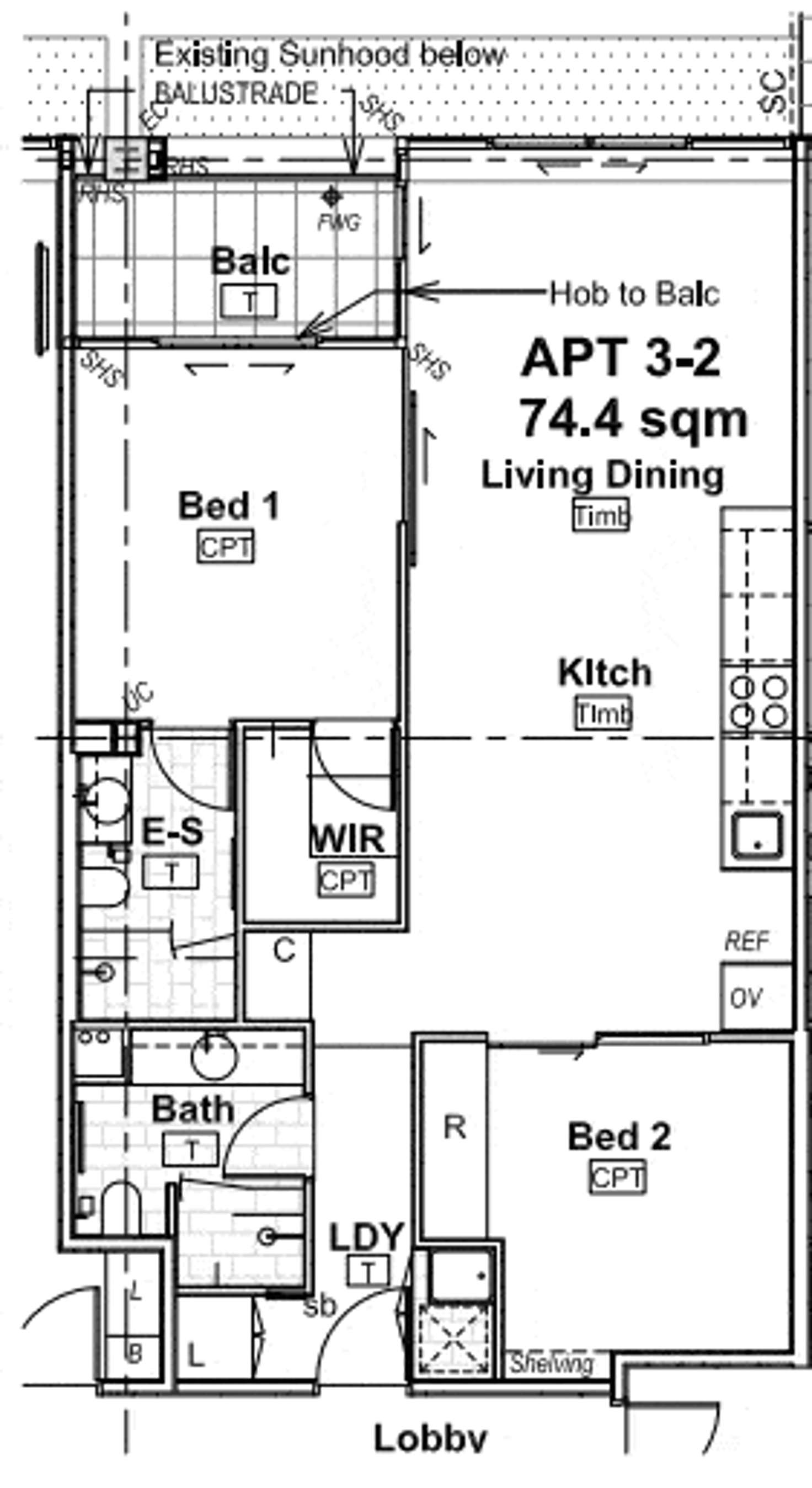 Floorplan of Homely apartment listing, 302/272 Flinders Street, Adelaide SA 5000