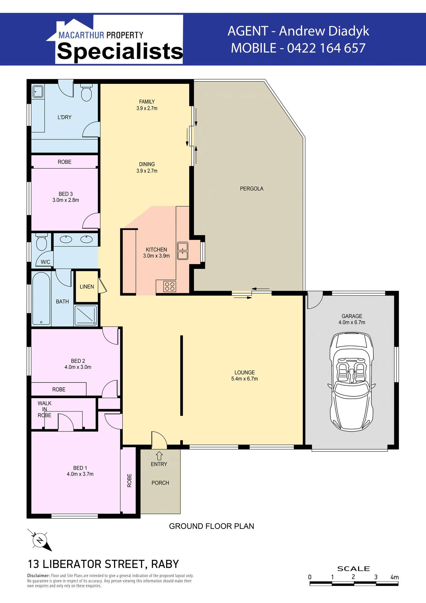 Floorplan of Homely house listing, 13 Liberator Street, Raby NSW 2566