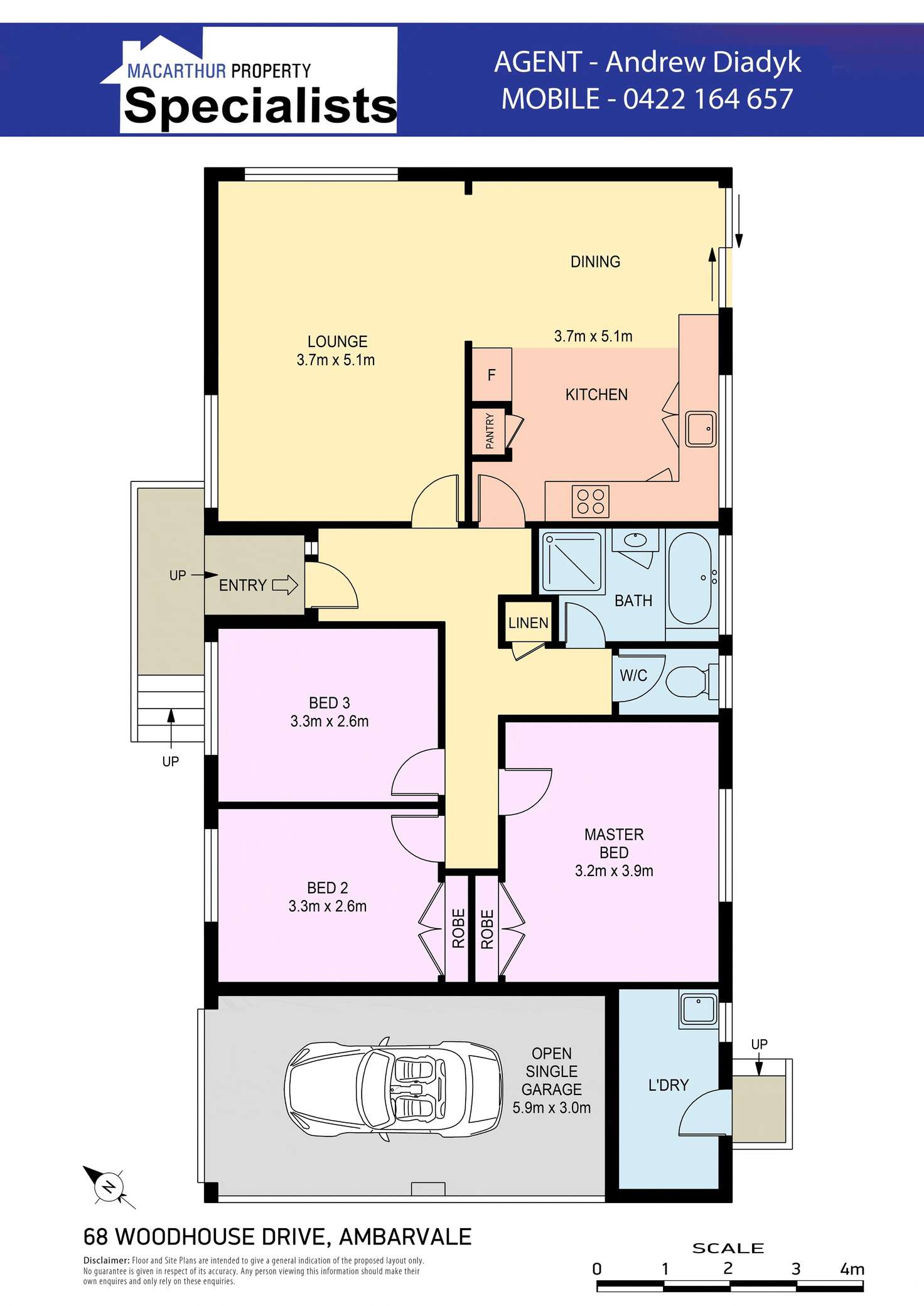 Floorplan of Homely house listing, 68 Woodhouse Drive, Ambarvale NSW 2560