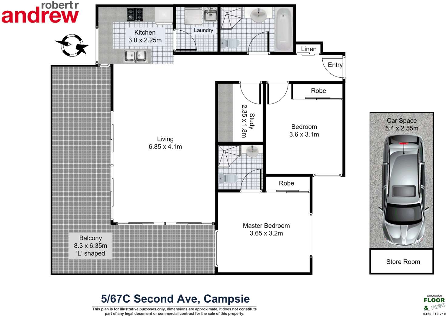 Floorplan of Homely apartment listing, 5/67C Second Avenue, Campsie NSW 2194