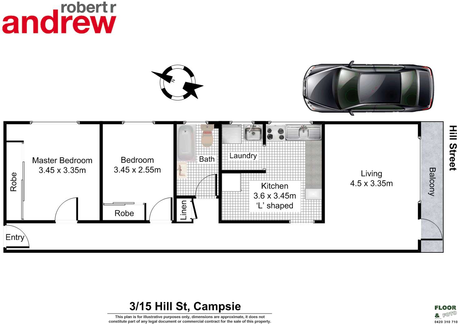 Floorplan of Homely apartment listing, 3/15 Hill Street, Campsie NSW 2194