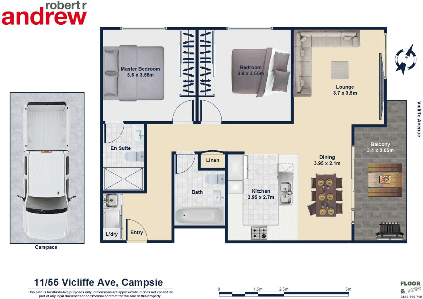 Floorplan of Homely apartment listing, 11/55-57 Vicliffe Avenue, Campsie NSW 2194