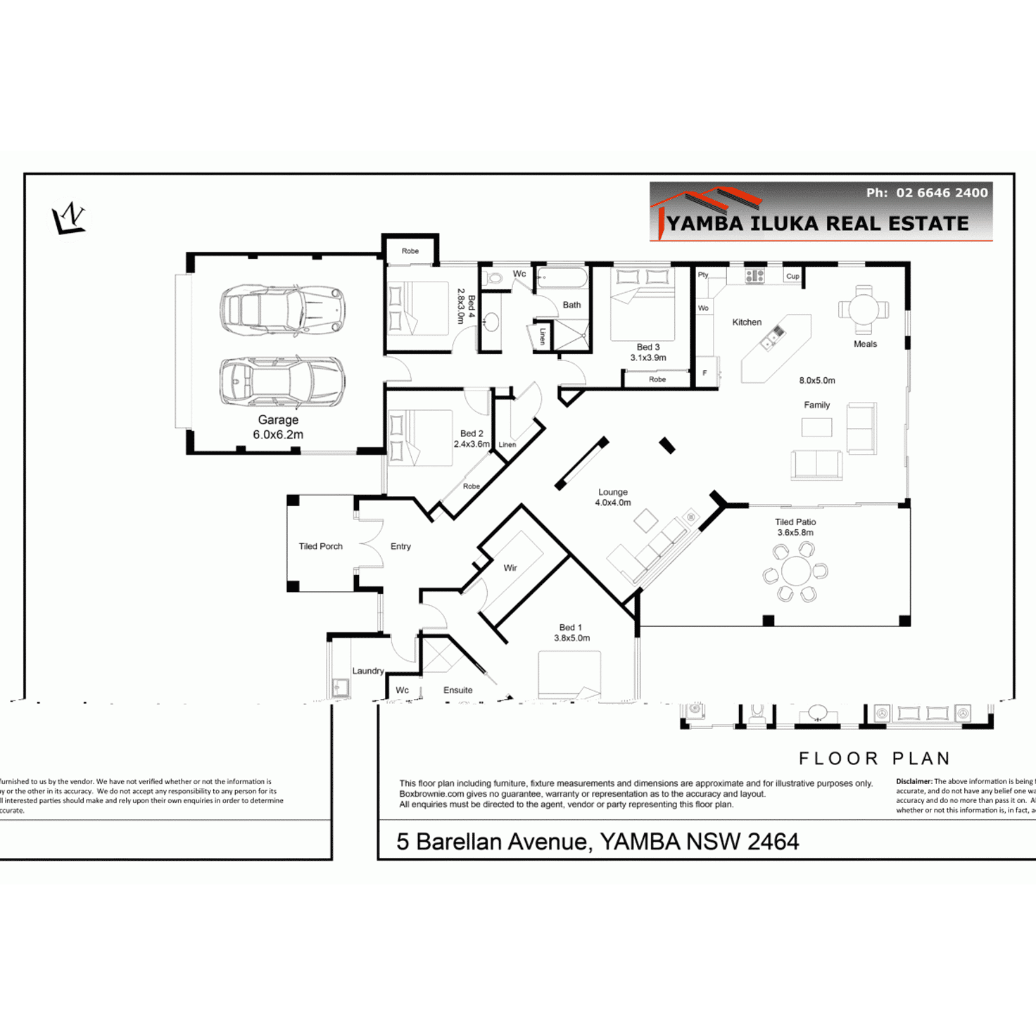 Floorplan of Homely house listing, 5 Barellan Avenue, Yamba NSW 2464