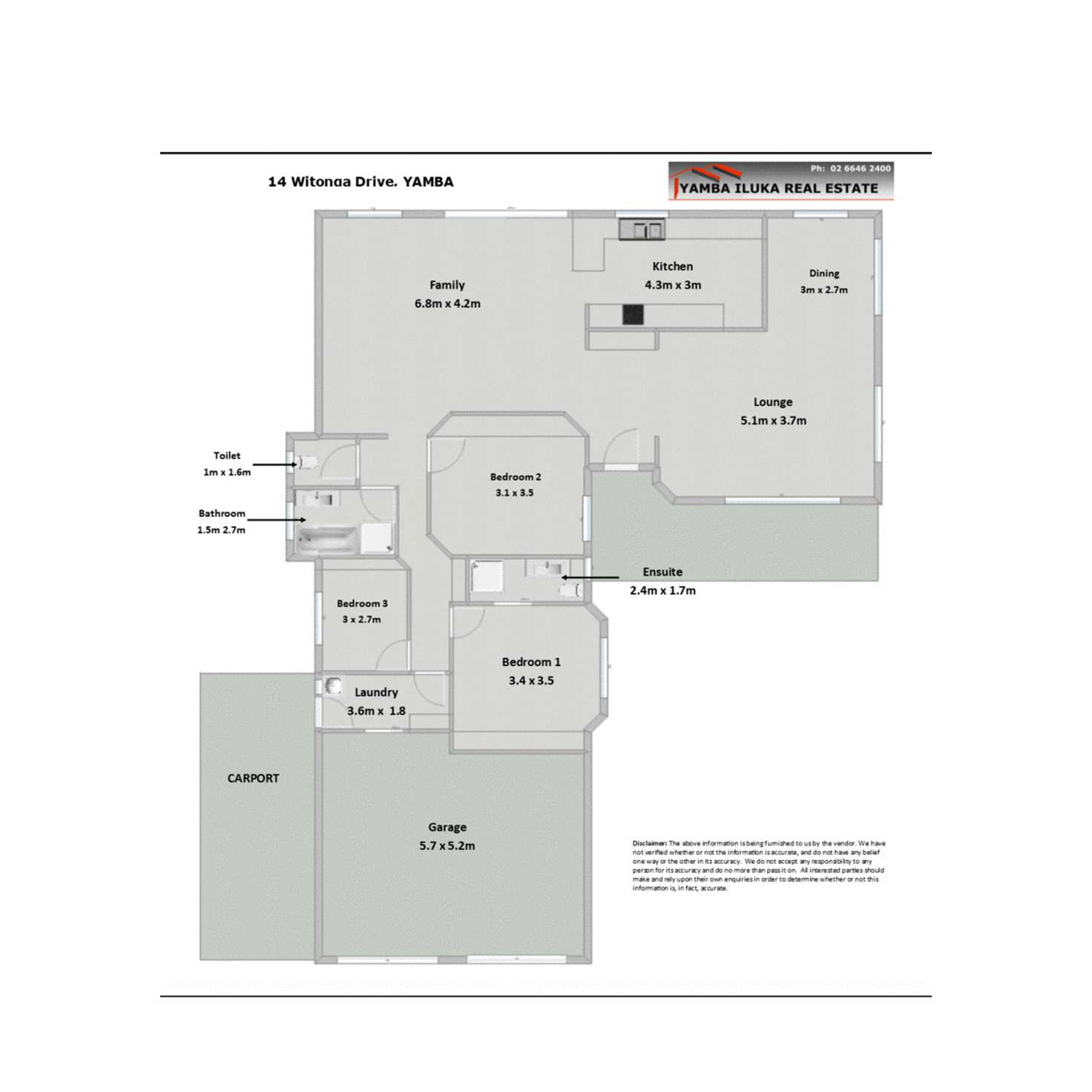 Floorplan of Homely house listing, 14 Witonga Drive, Yamba NSW 2464