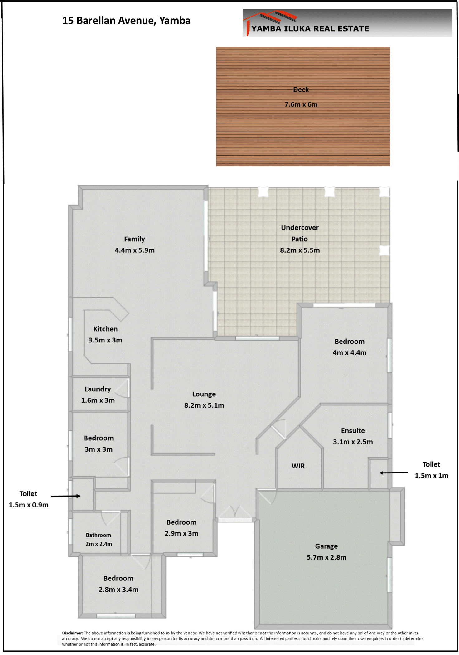 Floorplan of Homely house listing, 15 Barellan Avenue, Yamba NSW 2464