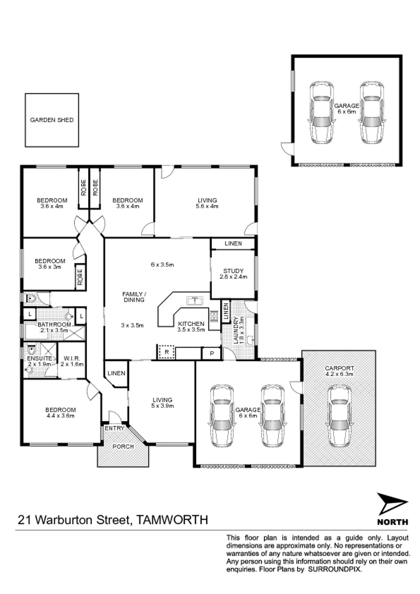Floorplan of Homely house listing, 21 Warburton Drive, Westdale NSW 2340
