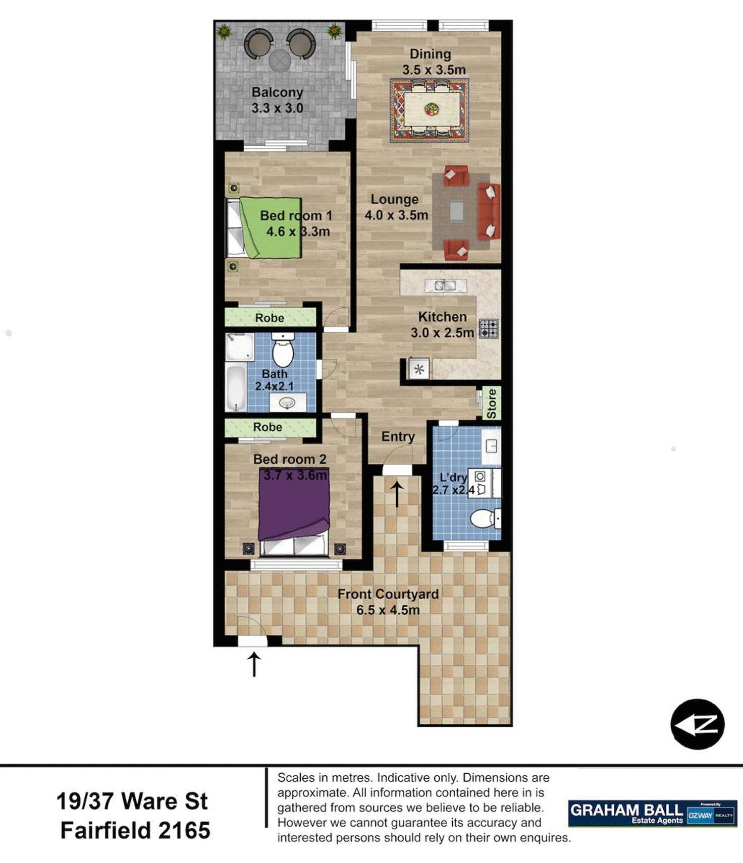 Floorplan of Homely apartment listing, 19/37-41 Ware Street, Fairfield NSW 2165