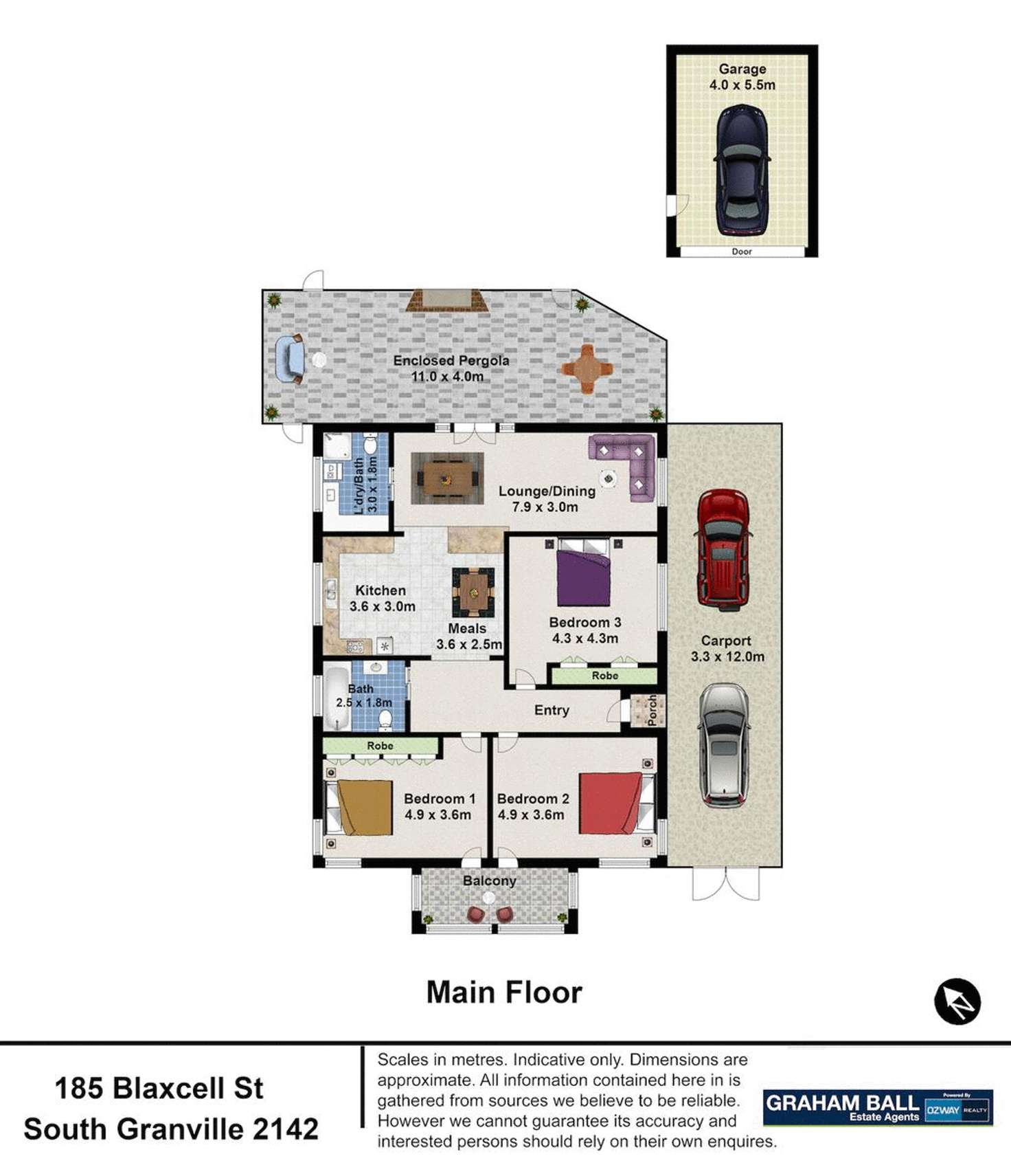 Floorplan of Homely house listing, 185 Blaxcell Street, South Granville NSW 2142