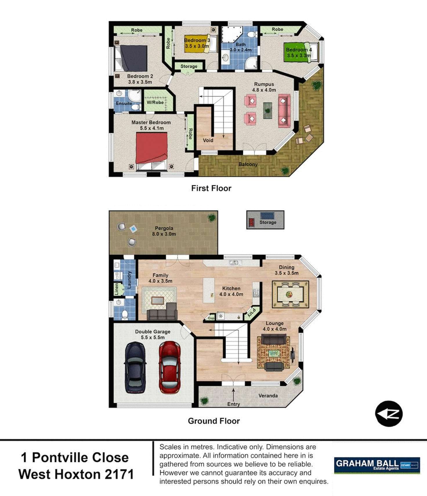 Floorplan of Homely house listing, 1 Pontville Close, West Hoxton NSW 2171