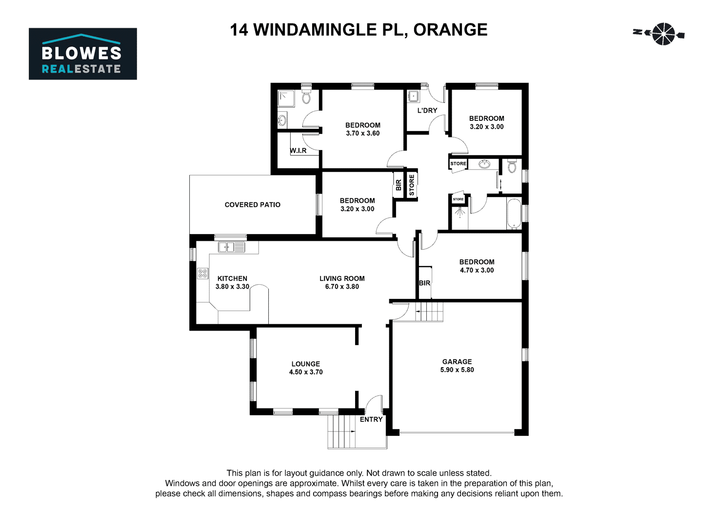 Floorplan of Homely house listing, 14 Windamingle Place, Orange NSW 2800