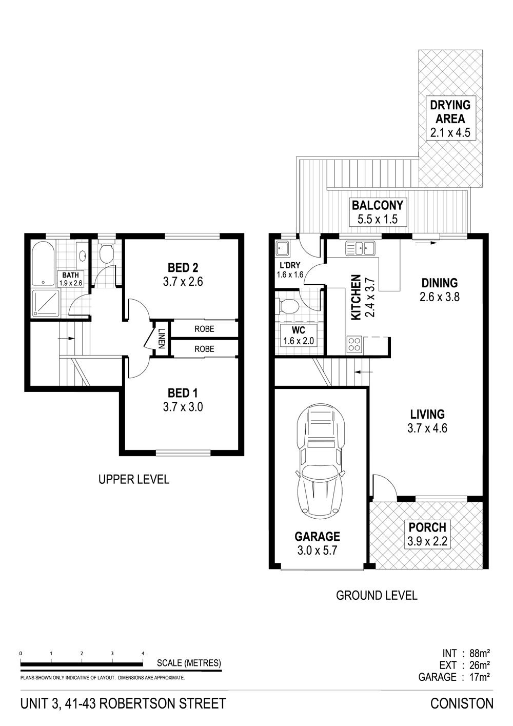 Floorplan of Homely townhouse listing, 4/41-43 Robertson Street, Coniston NSW 2500